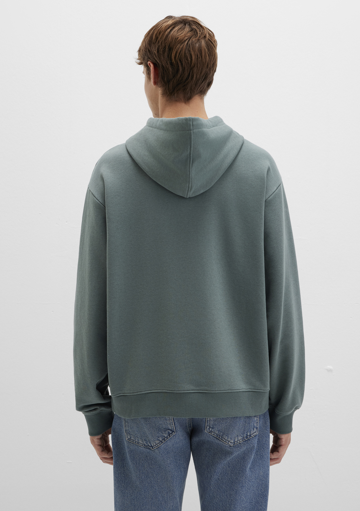 Mavi Logo Baskılı Kapüşonlu Yeşil Sweatshirt görsel 5