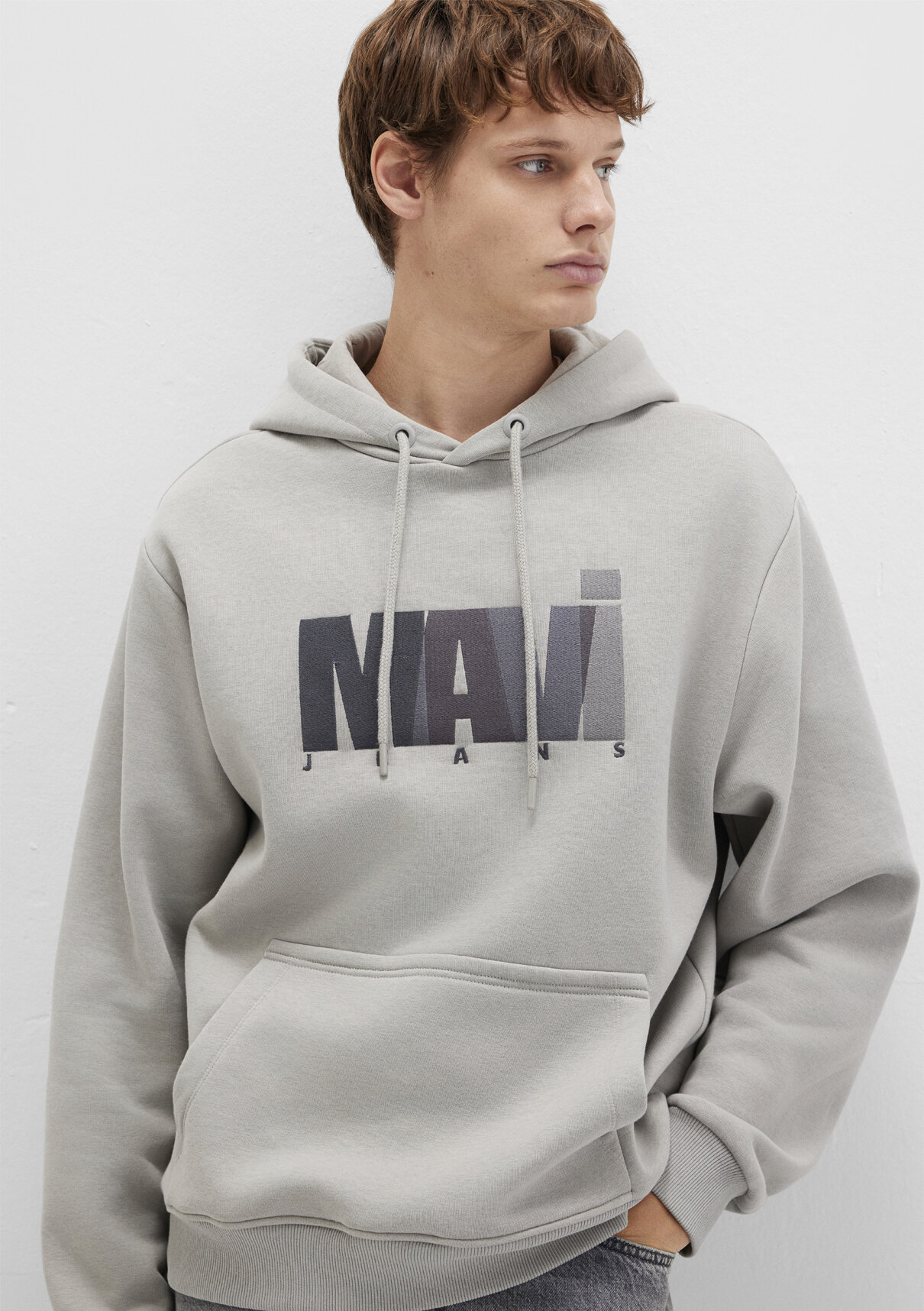 Mavi Jeans Logo Baskılı Gri Sweatshirt