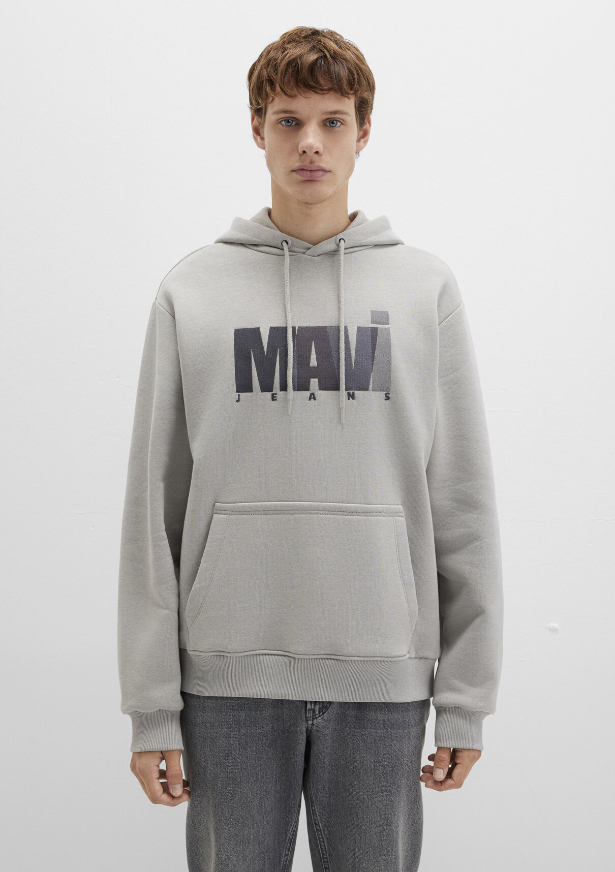Mavi Jeans Logo Baskılı Gri Sweatshirt görsel 4