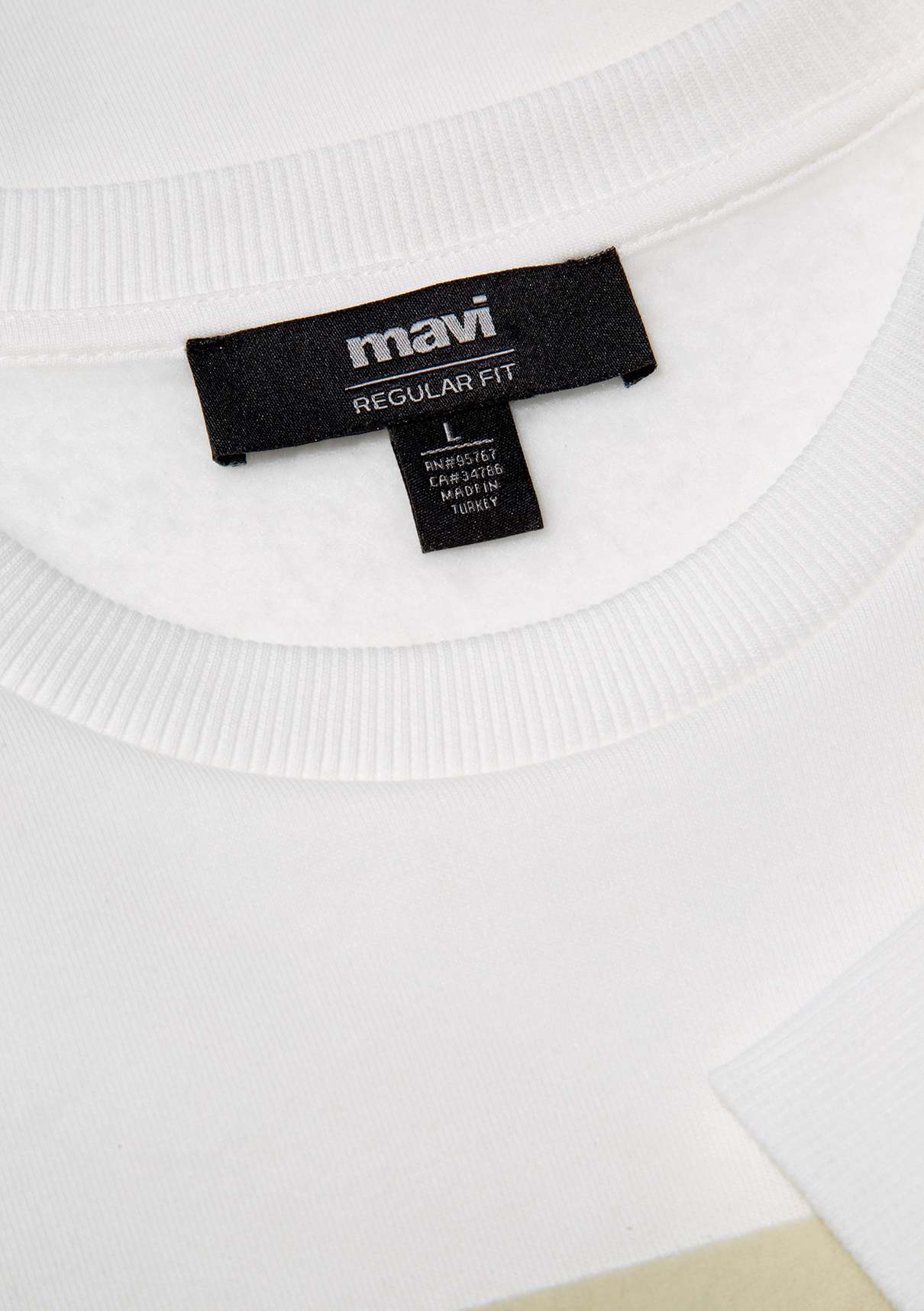 Mavi Logo Baskılı Ekru Sweatshirt görsel 6