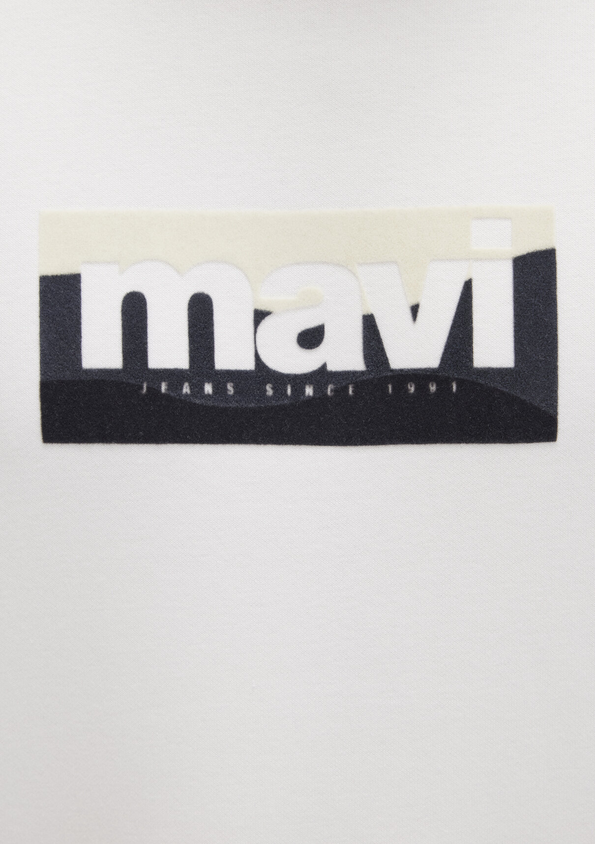 Mavi Logo Baskılı Ekru Sweatshirt görsel 7