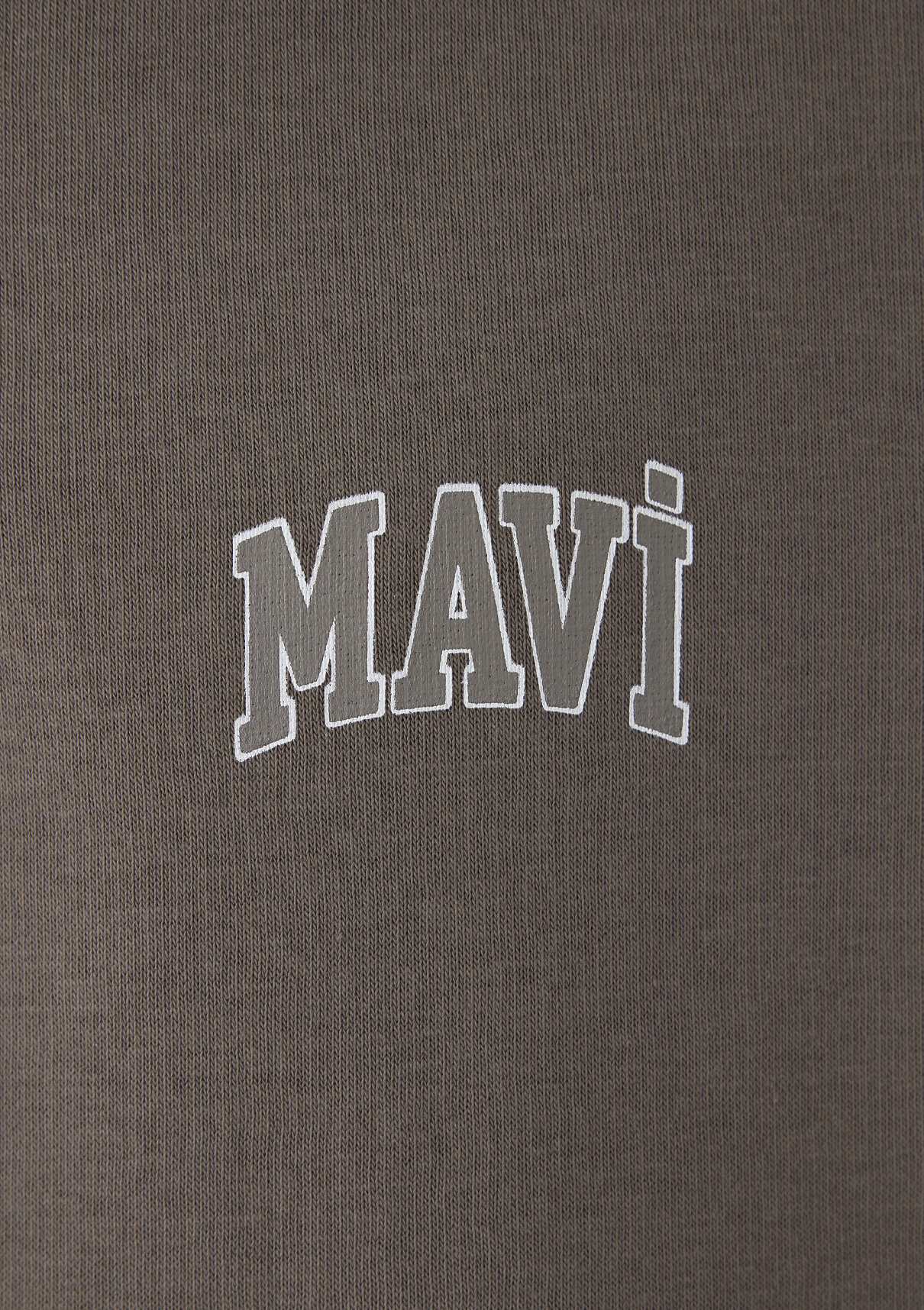 Mavi Logo Baskılı Yarı Fermuarlı Kahverengi Sweatshirt görsel 7