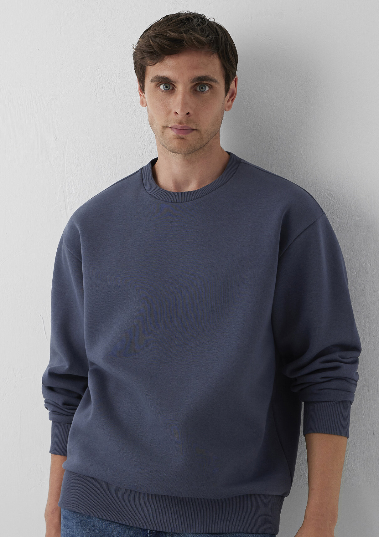 Mavi Bisiklet Yaka Lacivert Basic Sweatshirt