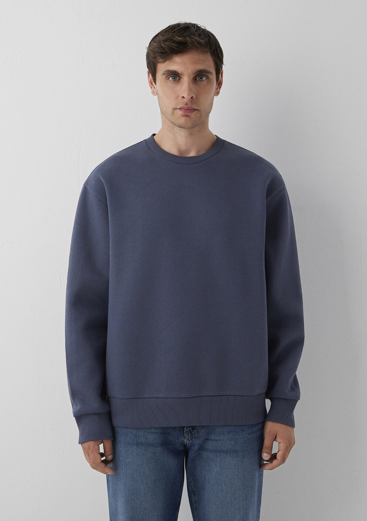 Mavi Bisiklet Yaka Lacivert Basic Sweatshirt görsel 3