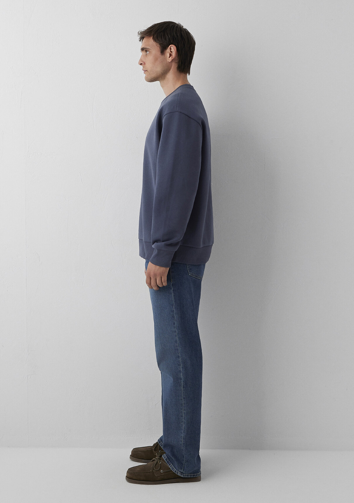 Mavi Bisiklet Yaka Lacivert Basic Sweatshirt görsel 4