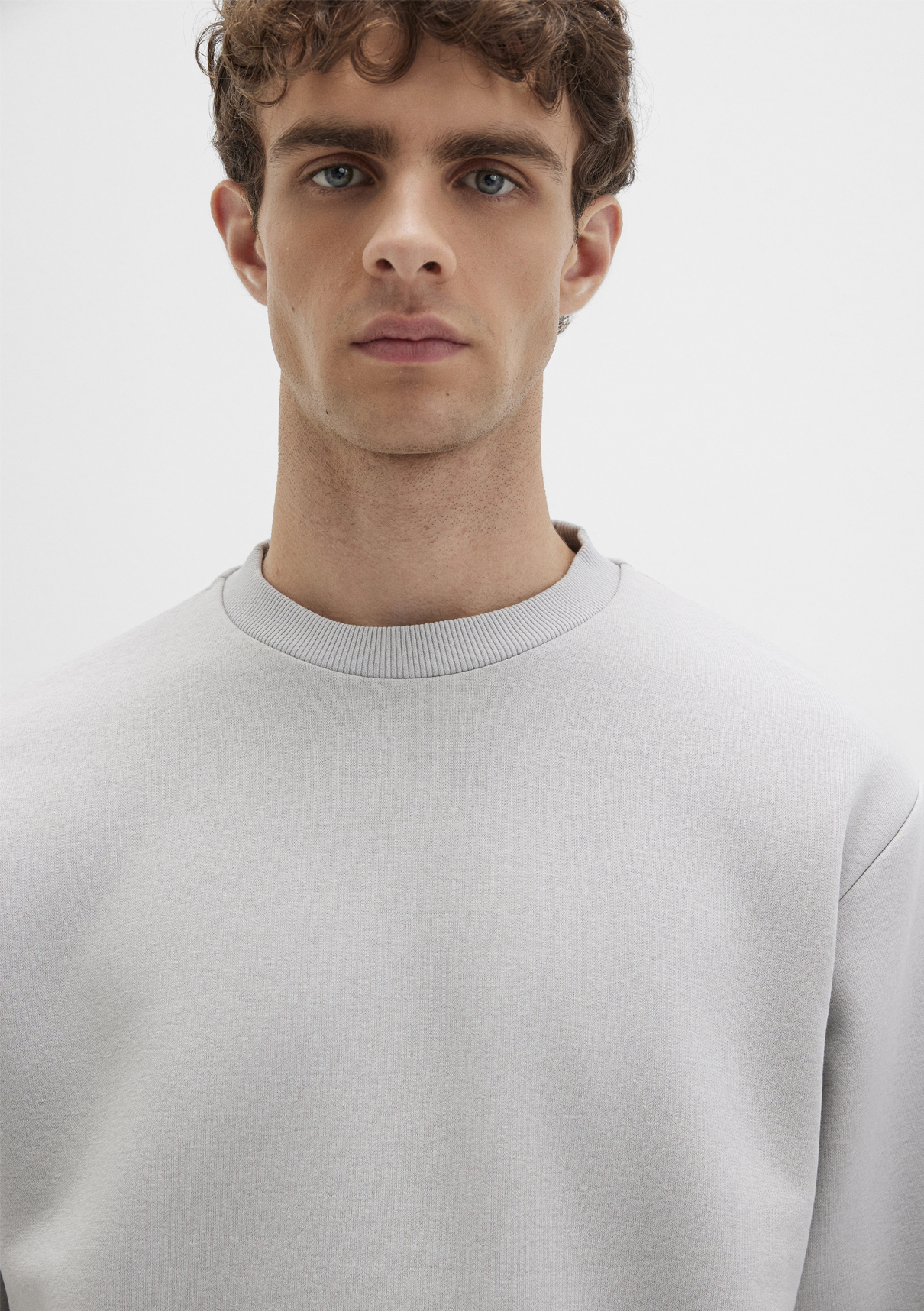 Mavi Bisiklet Yaka Gri Basic Sweatshirt görsel 6