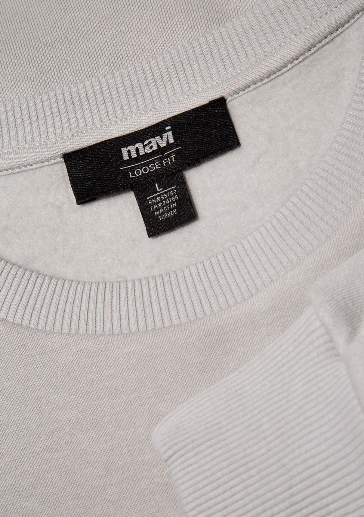 Mavi Bisiklet Yaka Gri Basic Sweatshirt görsel 7