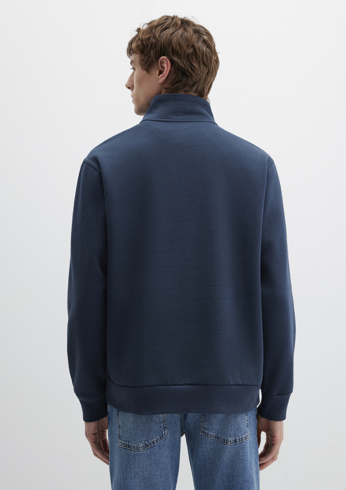 Mavi Yarı Fermuarlı Lacivert Basic Sweatshirt görsel 5