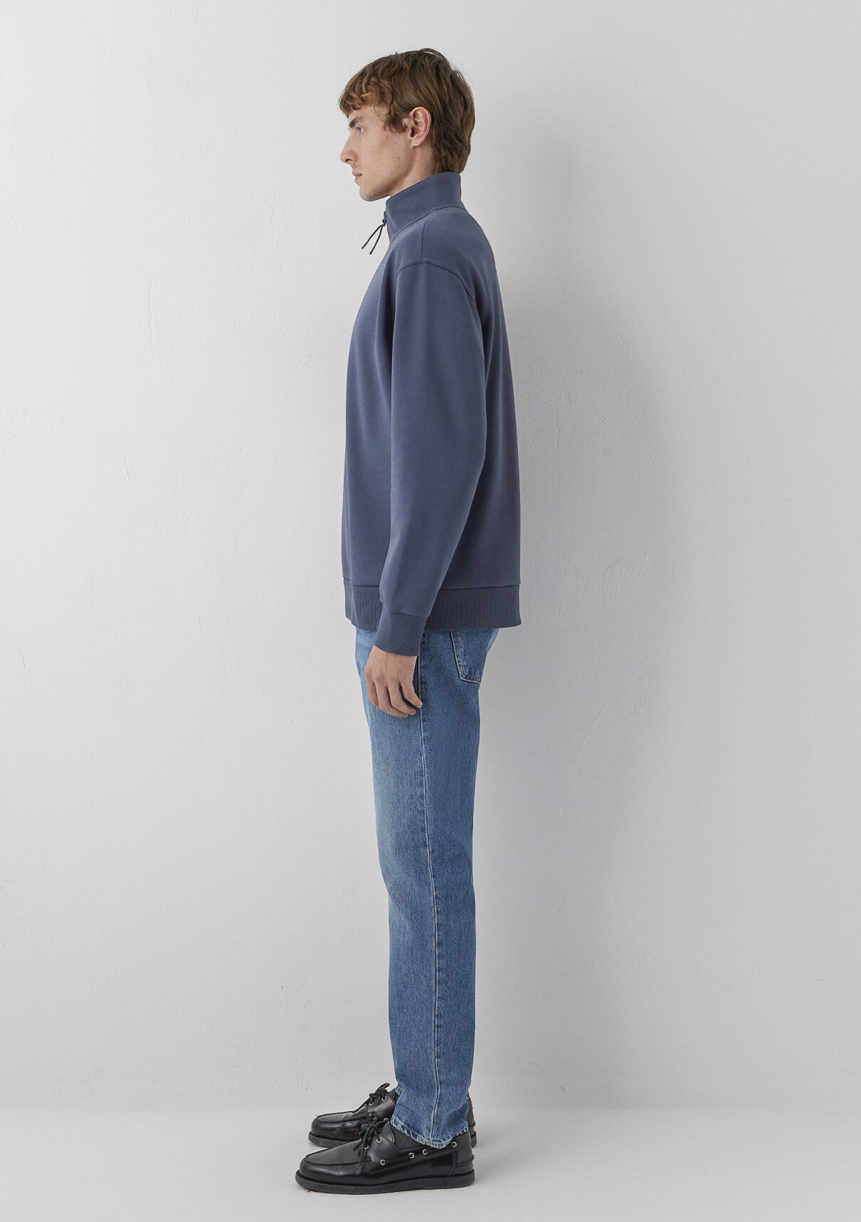 Mavi Yarı Fermuarlı Lacivert Basic Sweatshirt görsel 4