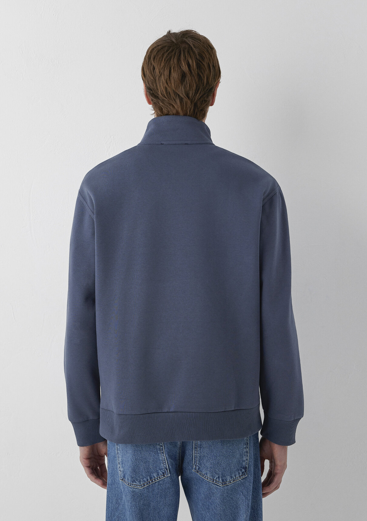 Mavi Yarı Fermuarlı Lacivert Basic Sweatshirt görsel 5