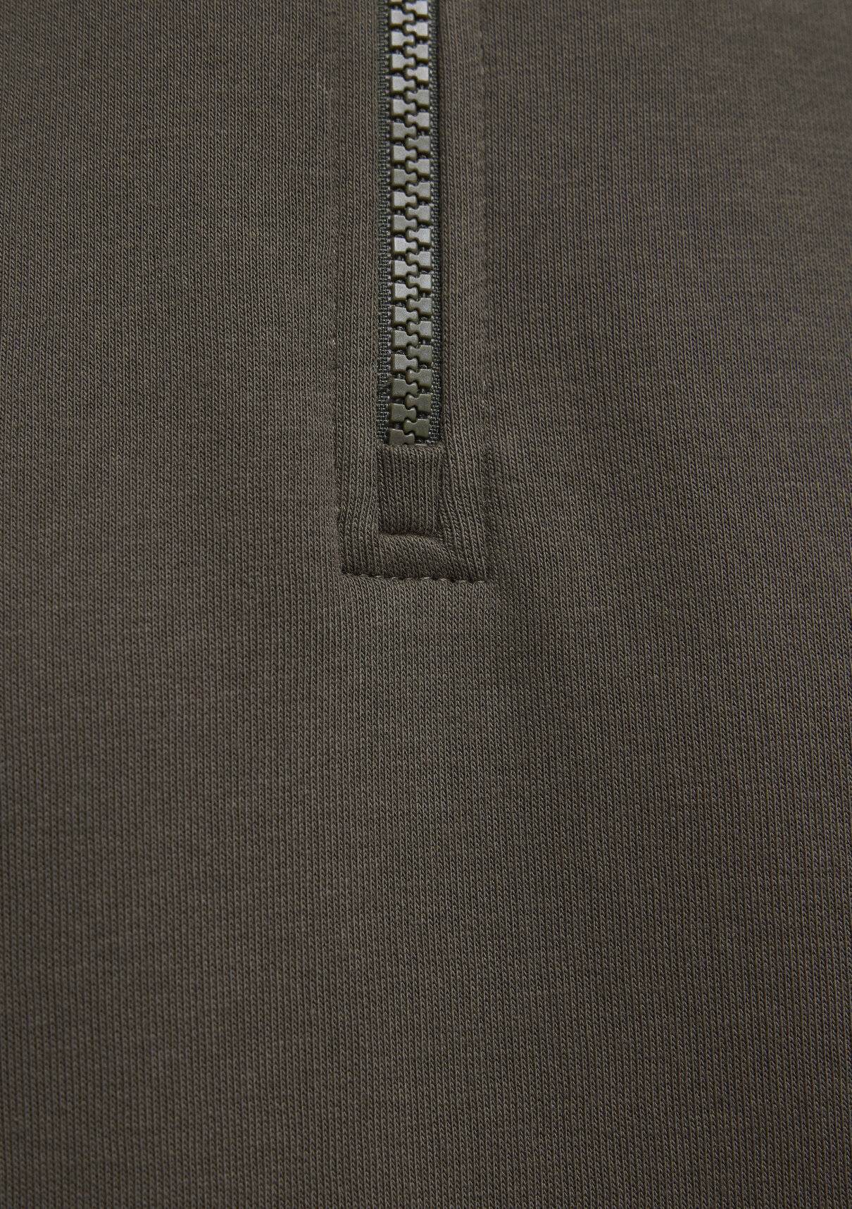 Mavi Yarı Fermuarlı Haki Basic Sweatshirt görsel 8