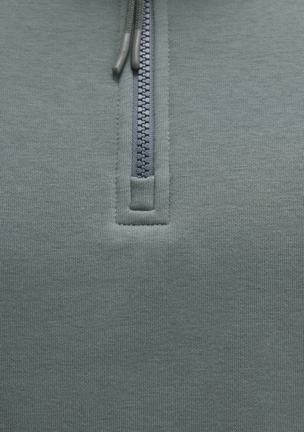 Mavi Yarı Fermuarlı Yeşil Basic Sweatshirt görsel 7