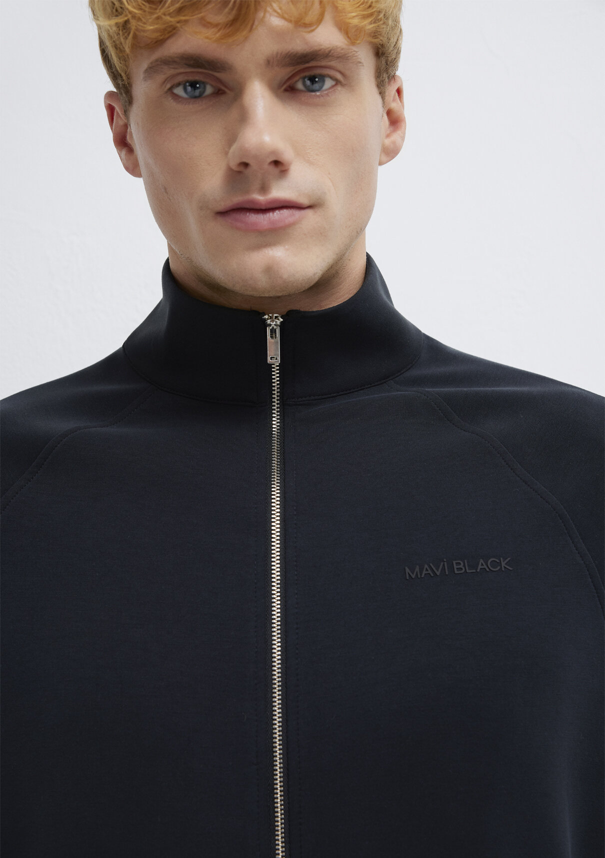 Mavi Soft-Premium Siyah (TENCEL™) Modal Karışımlı Fermuarlı Sweatshirt görsel 6