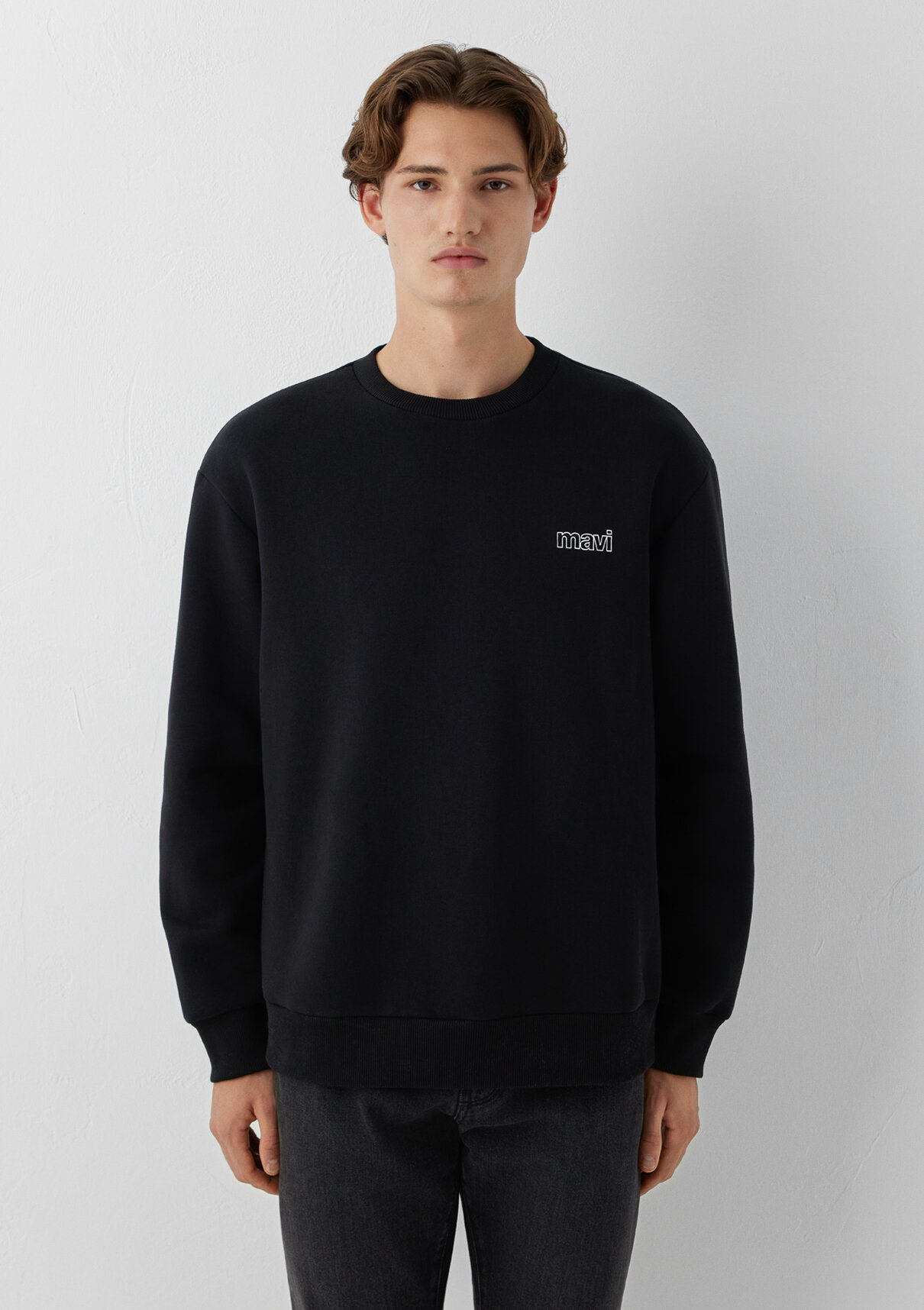 Mavi Logo Siyah Sweatshirt görsel 3