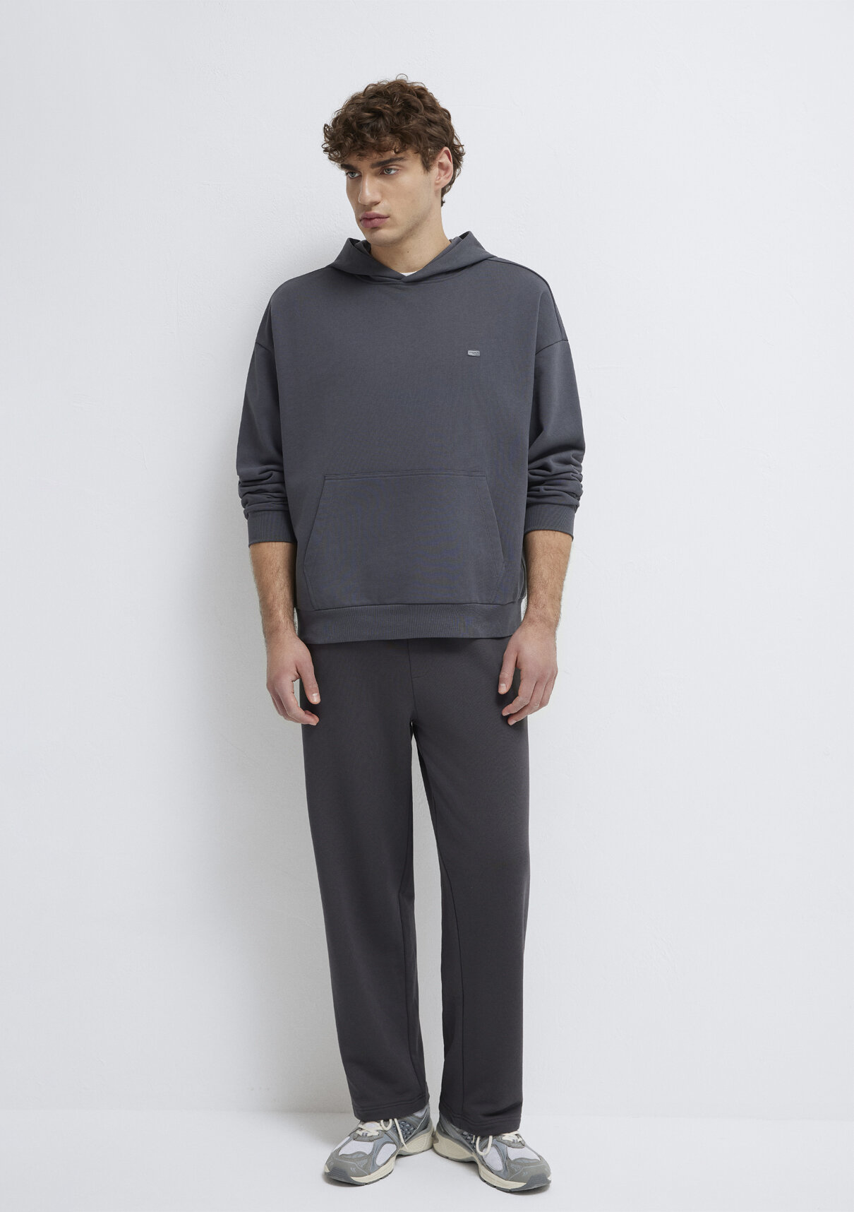Mavi Kapüşonlu Antrasit Sweatshirt görsel 2