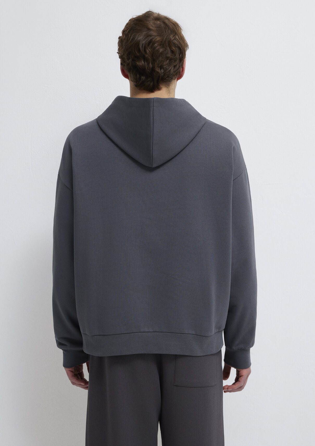 Mavi Kapüşonlu Antrasit Sweatshirt görsel 5