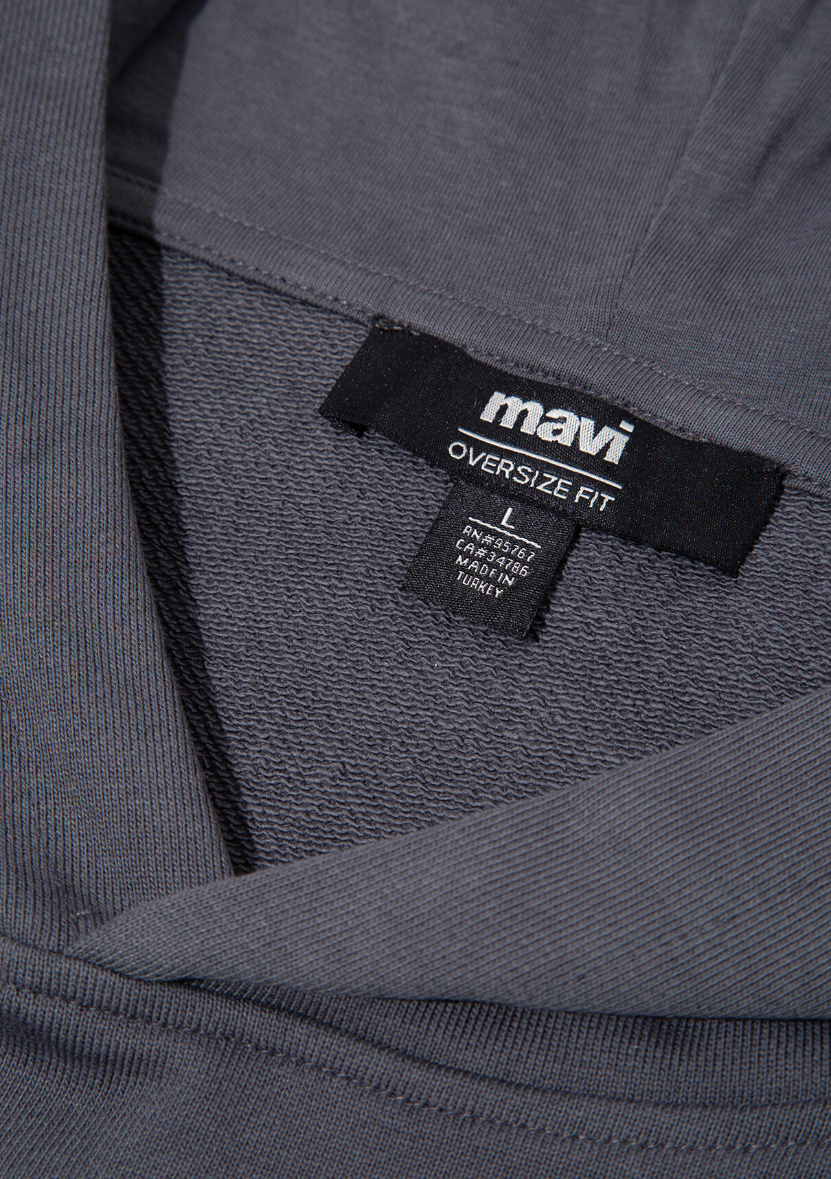 Mavi Kapüşonlu Antrasit Sweatshirt görsel 7