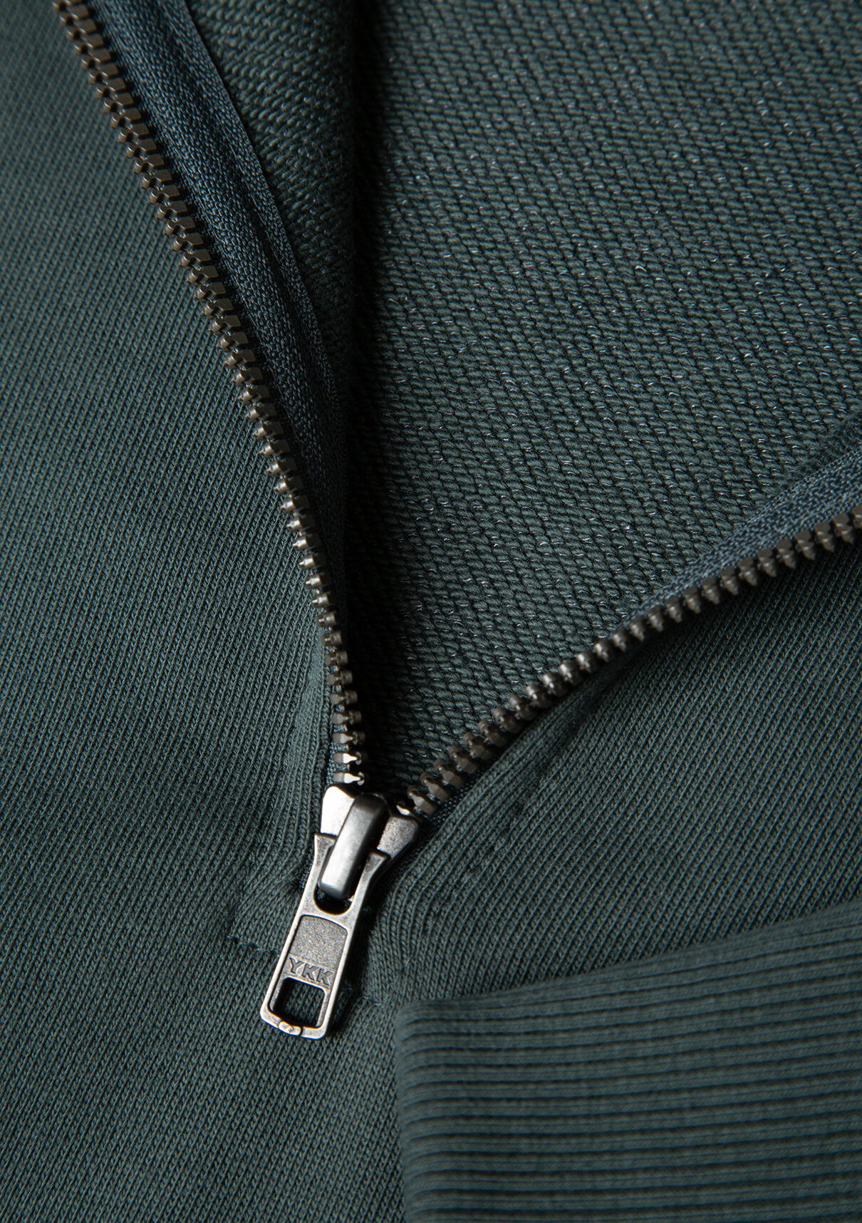 Mavi Yarı Fermuarlı Yeşil Basic Sweatshirt görsel 7