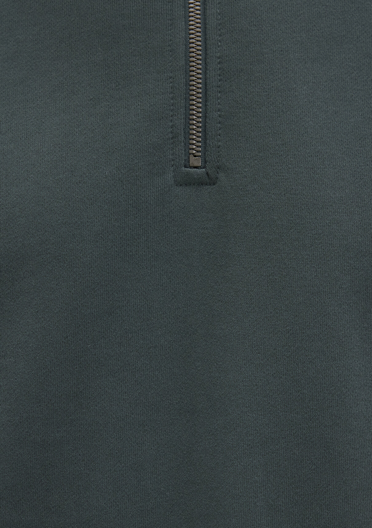 Mavi Yarı Fermuarlı Yeşil Basic Sweatshirt görsel 8