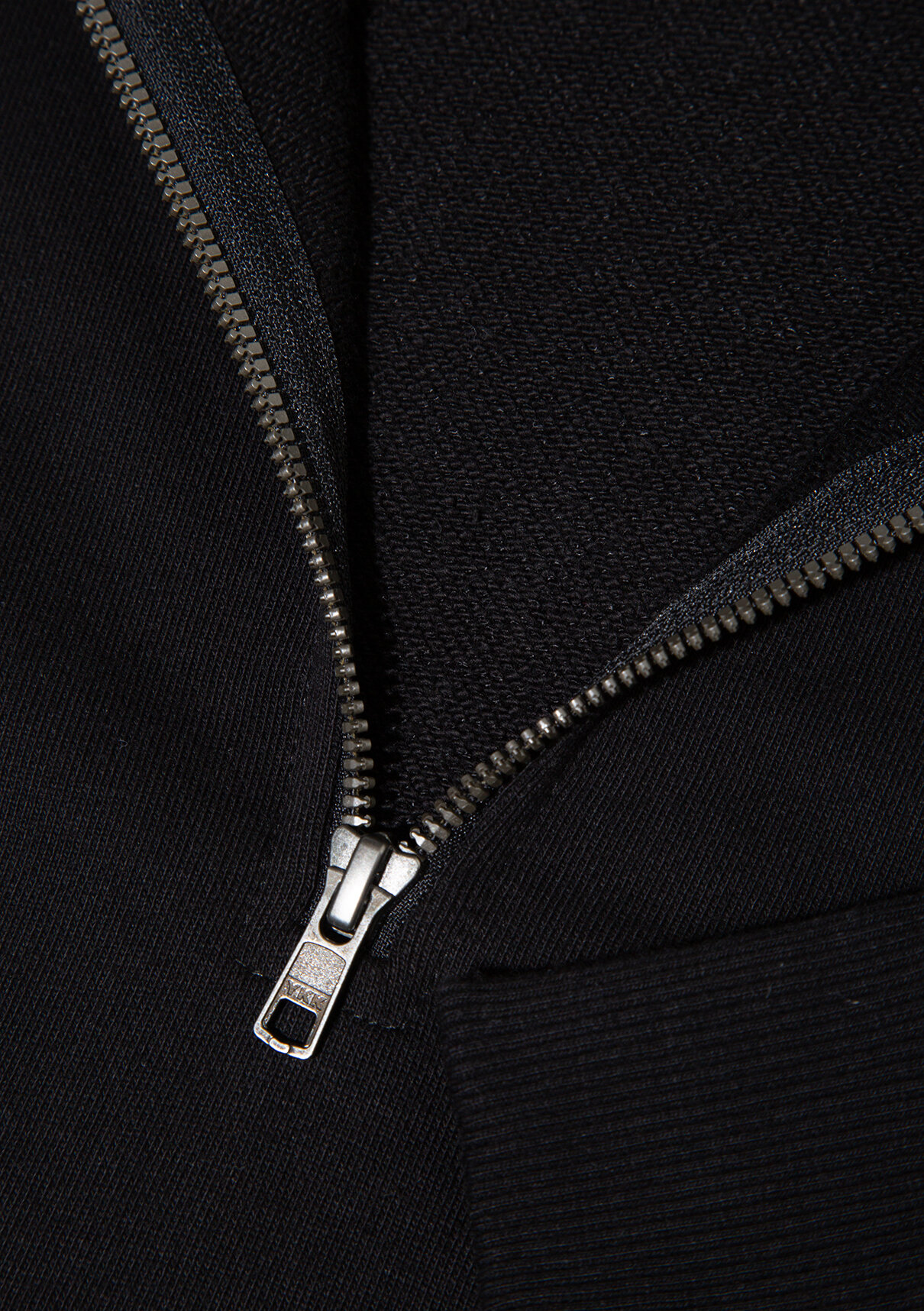 Mavi Yarı Fermuarlı Siyah Basic Sweatshirt görsel 7