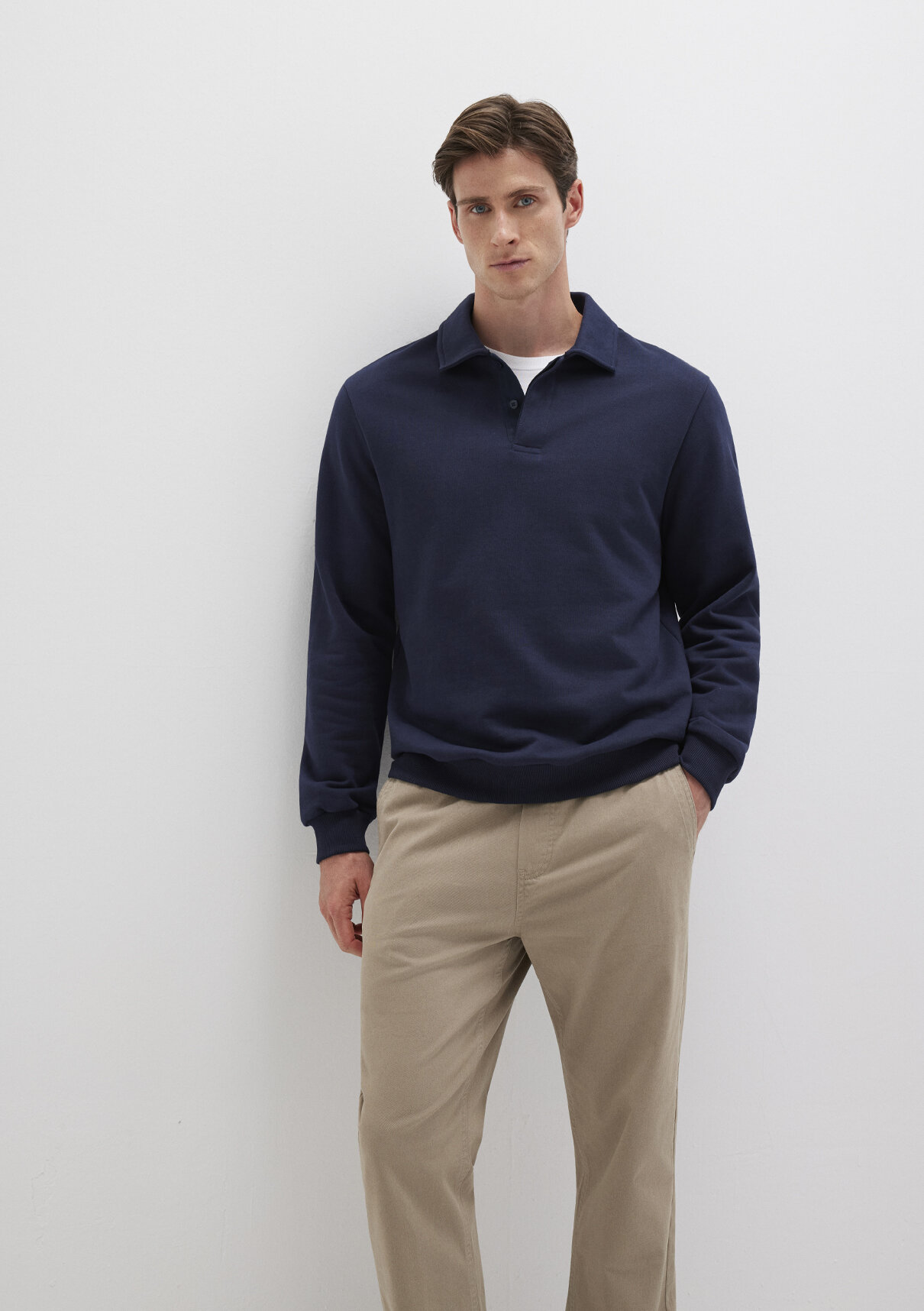 Mavi Polo Yaka Lacivert Sweatshirt