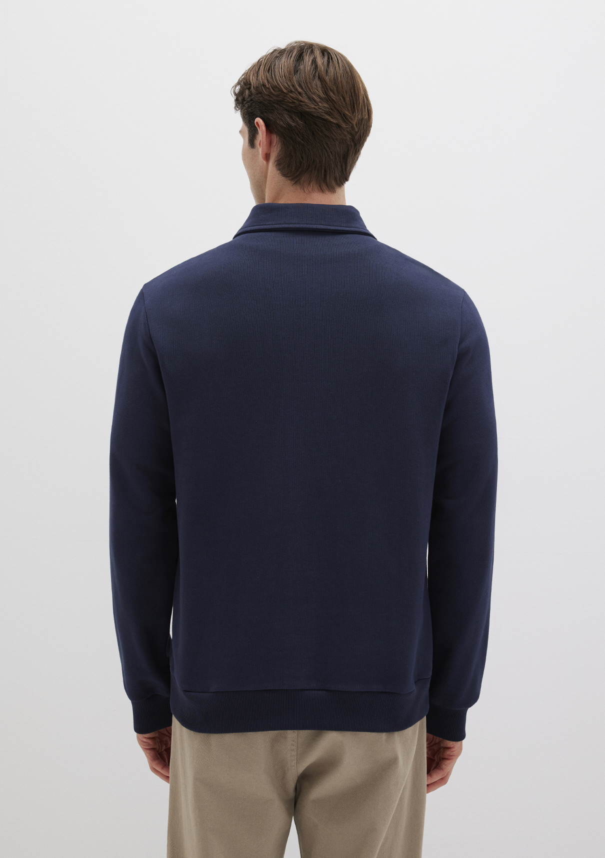 Mavi Polo Yaka Lacivert Sweatshirt görsel 5