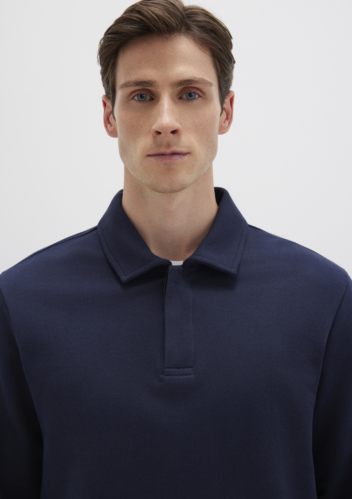 Mavi Polo Yaka Lacivert Sweatshirt görsel 6
