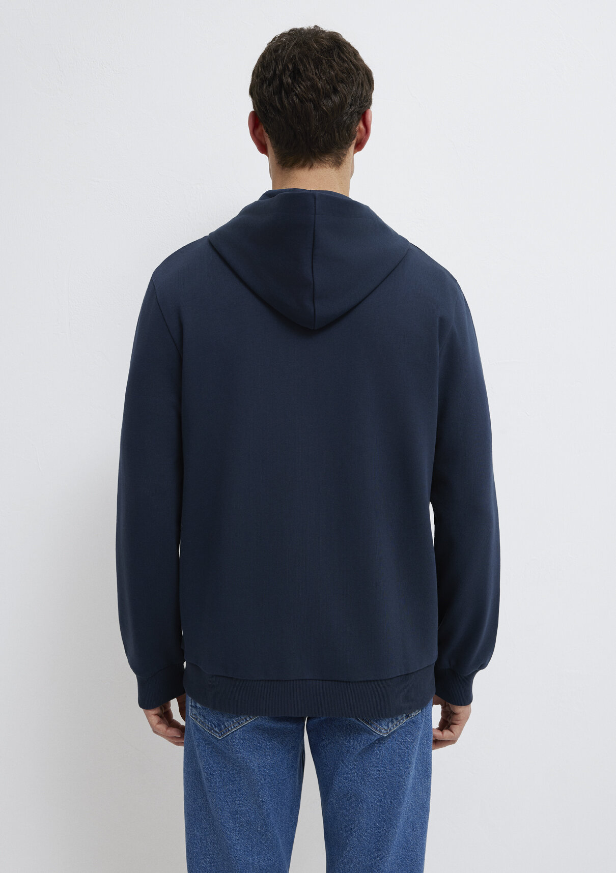 Mavi Kapüşonlu Fermuarlı Lacivert Basic Sweatshirt görsel 6