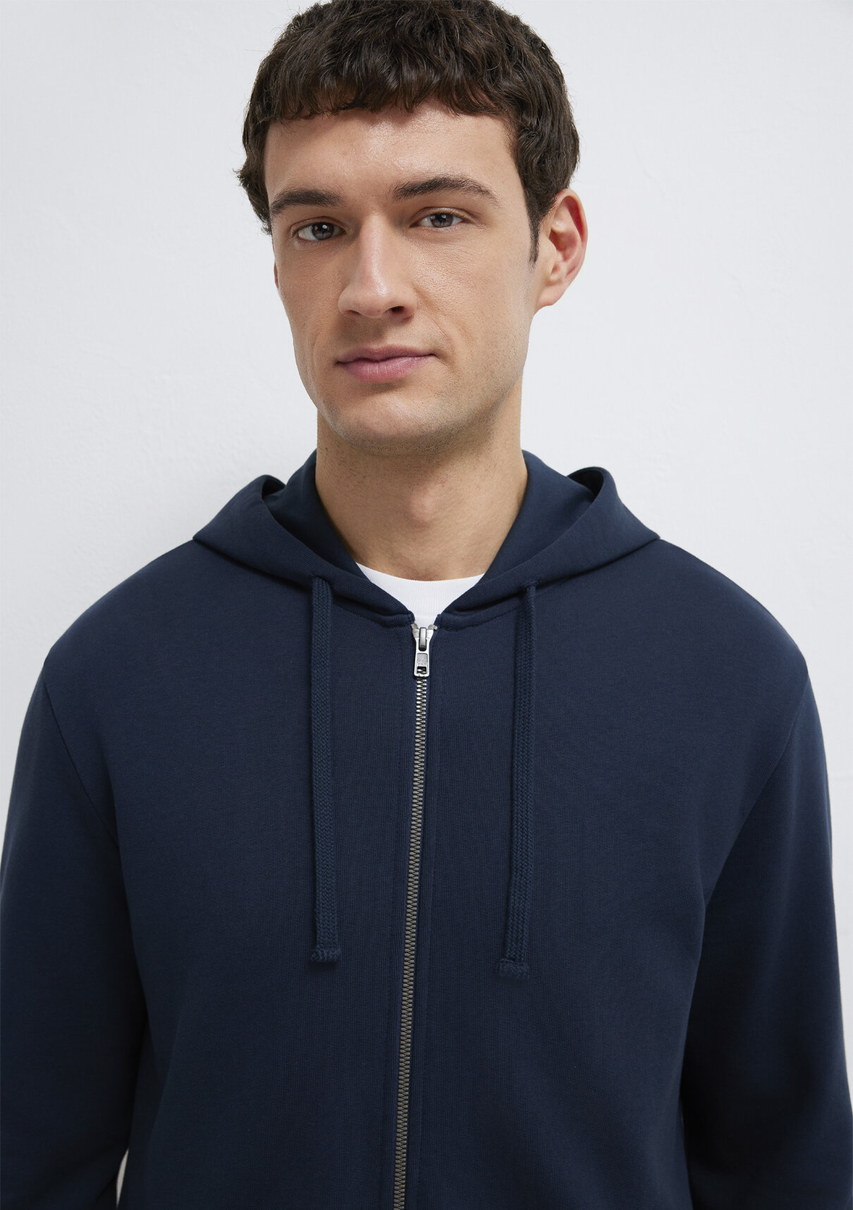 Mavi Kapüşonlu Fermuarlı Lacivert Basic Sweatshirt görsel 7