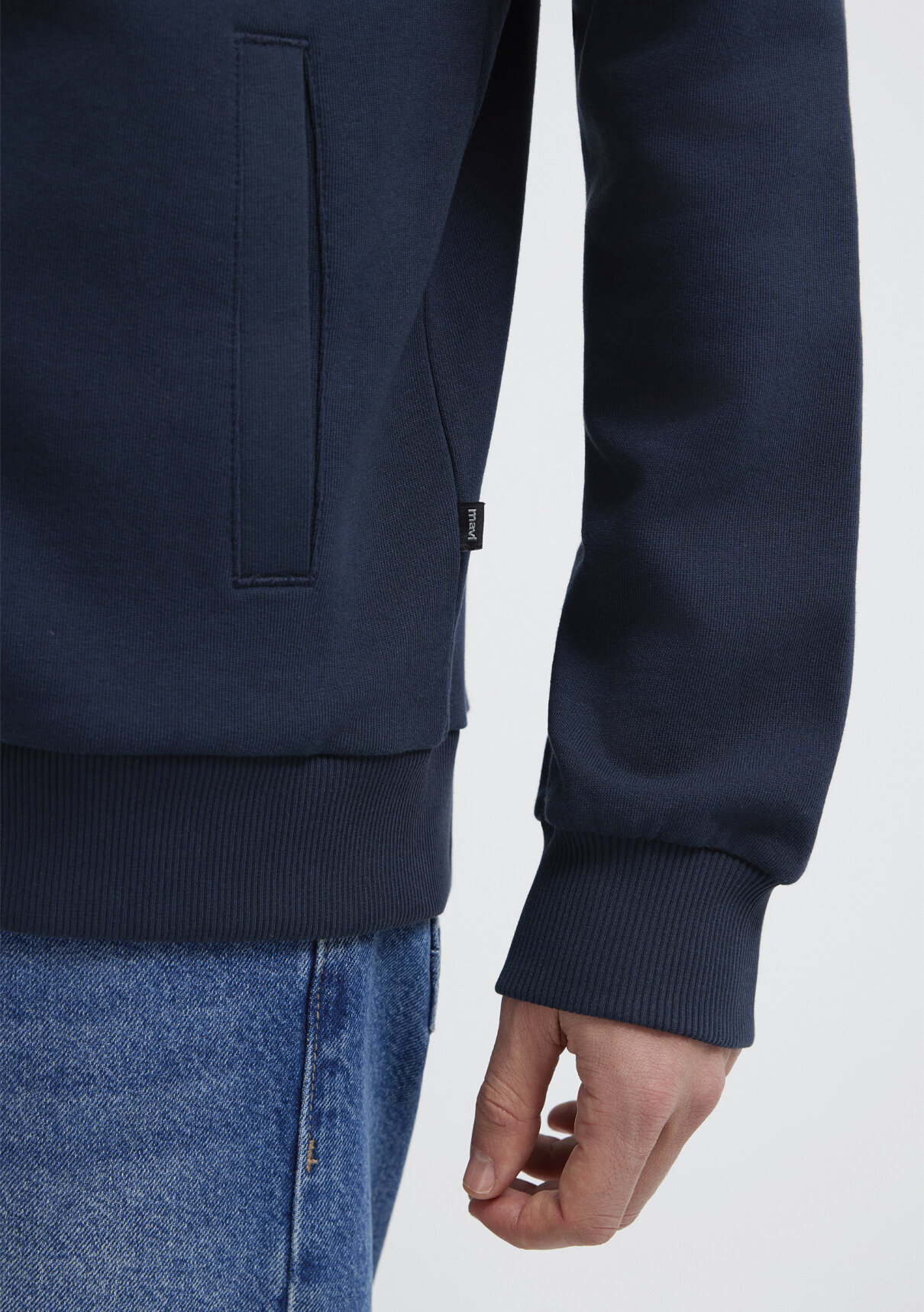 Mavi Kapüşonlu Fermuarlı Lacivert Basic Sweatshirt görsel 8