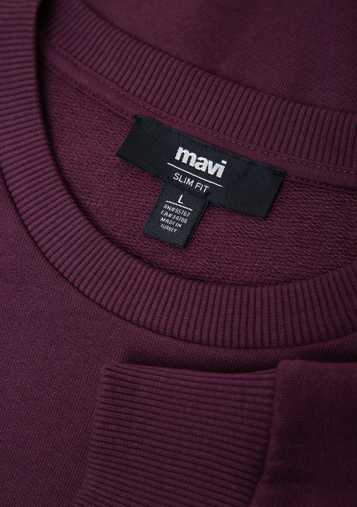 Mavi Bisiklet Yaka Mor Basic Sweatshirt görsel 8