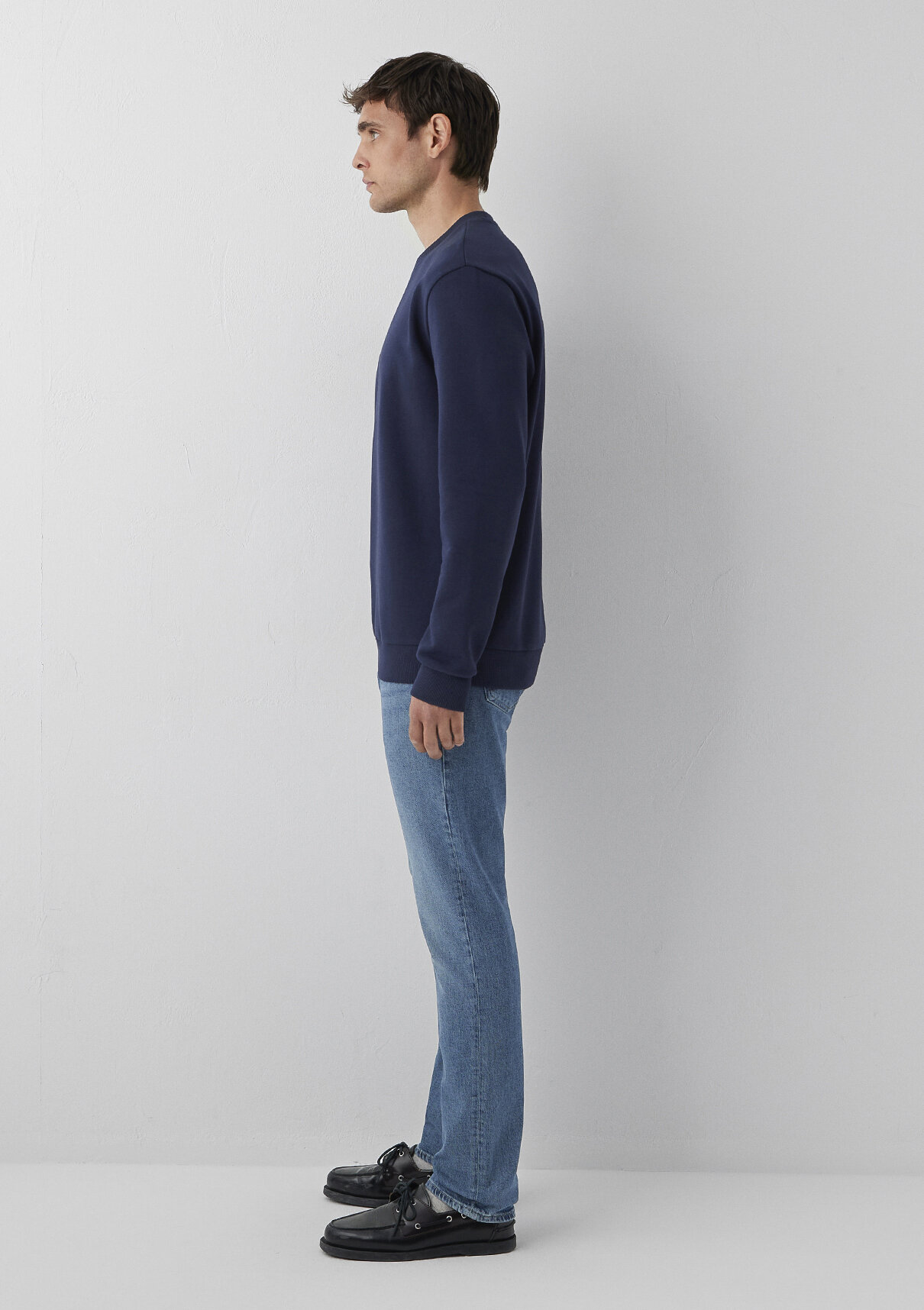 Mavi Bisiklet Yaka Lacivert Basic Sweatshirt görsel 4