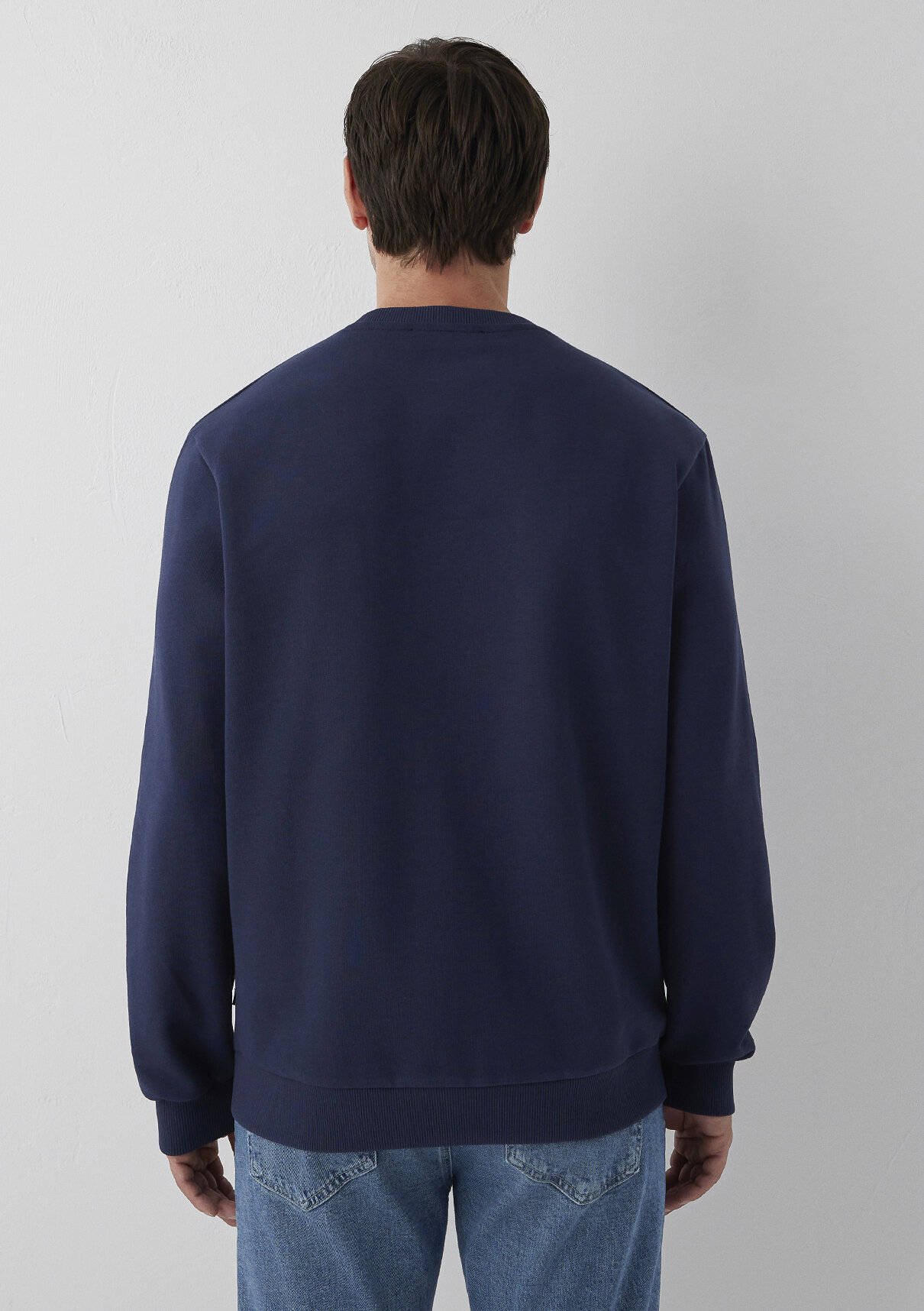 Mavi Bisiklet Yaka Lacivert Basic Sweatshirt görsel 5