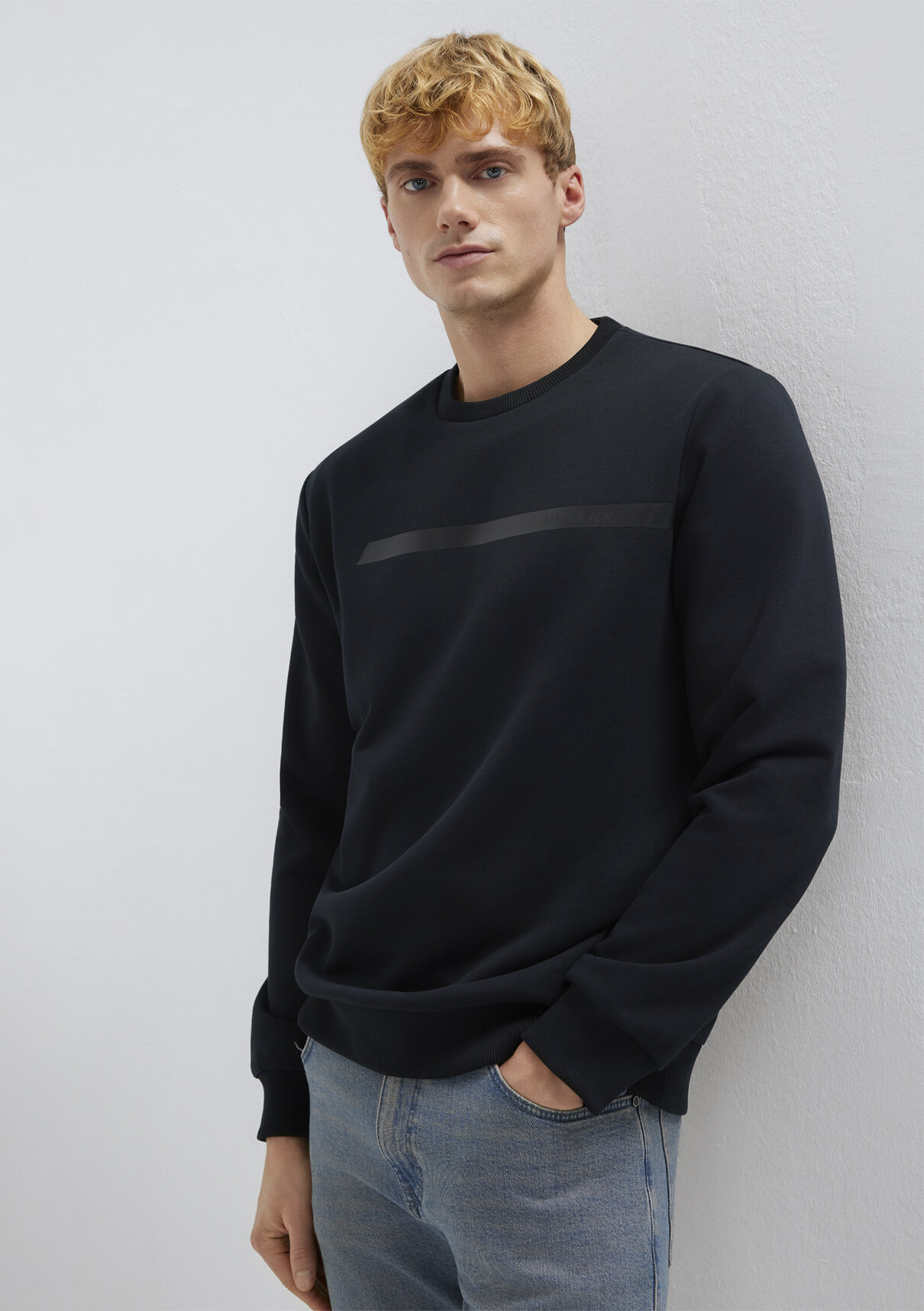 Mavi Black Bisiklet Yaka Siyah Sweatshirt