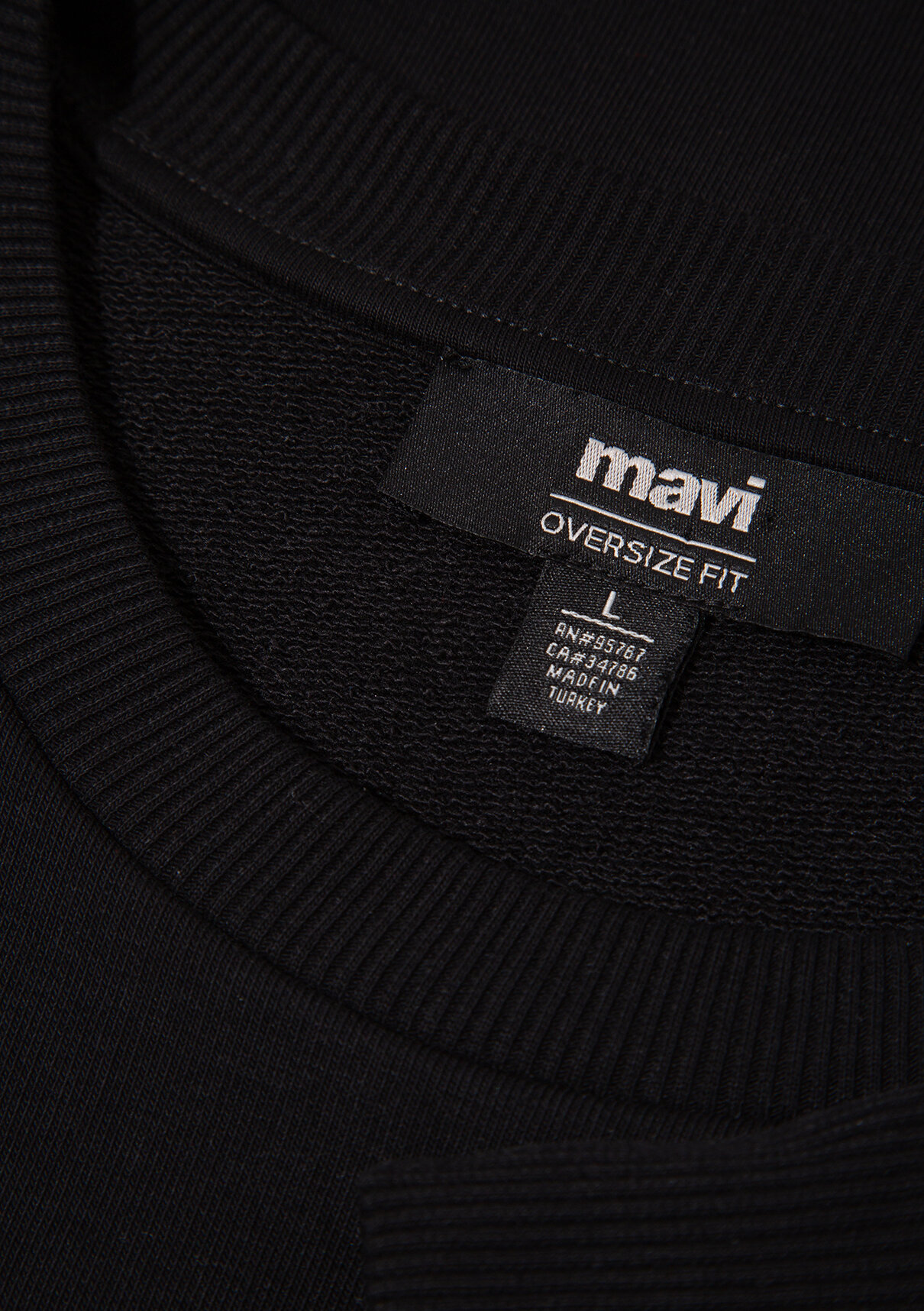 Mavi Baskılı Siyah Sweatshirt görsel 8