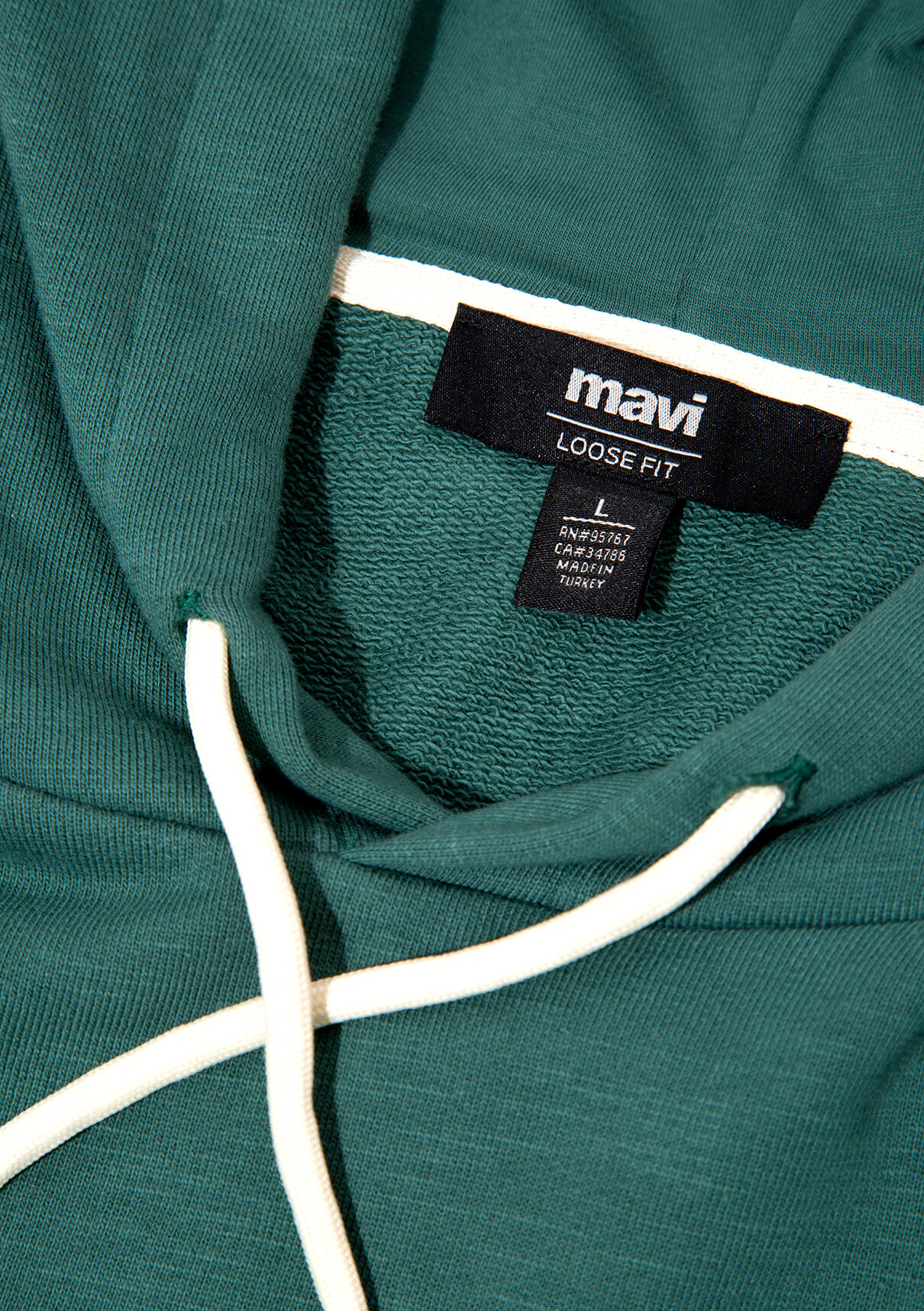 Mavi Kapüşonlu Yeşil Sweatshirt görsel 8