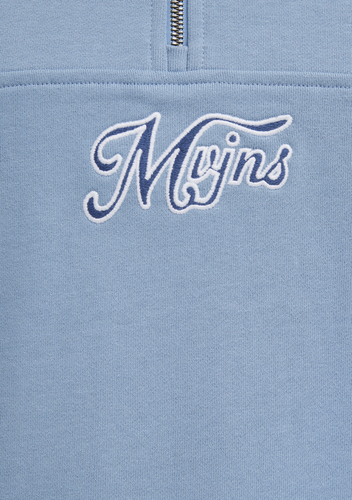 Mavi MVJNS Nakışlı Yarı Fermuarlı Mavi Sweatshirt görsel 8