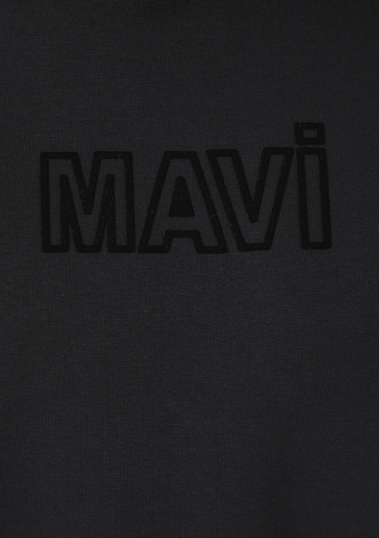 Mavi Logo Baskılı Kapüşonlu Siyah Sweatshirt görsel 8