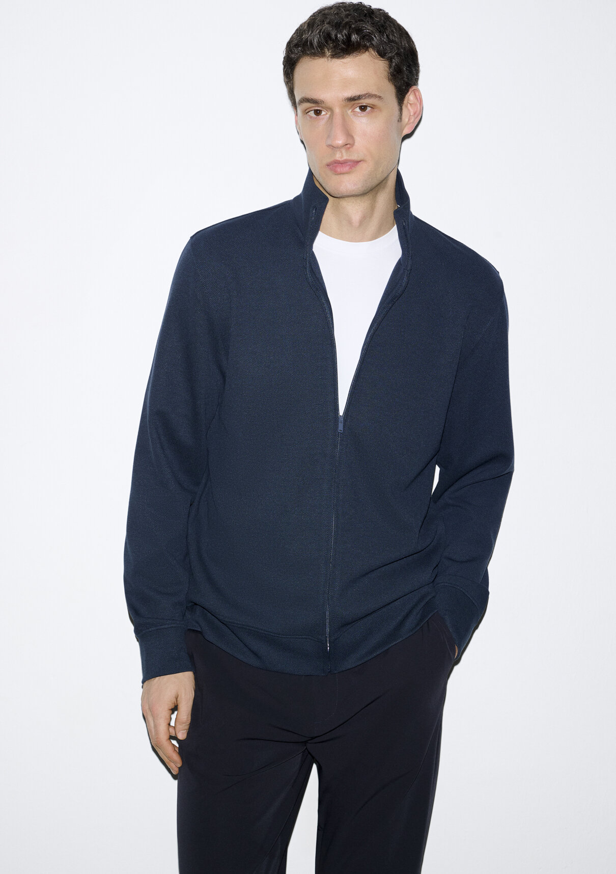 Mavi Esnek Lacivert Travel Sweatshirt görsel 3
