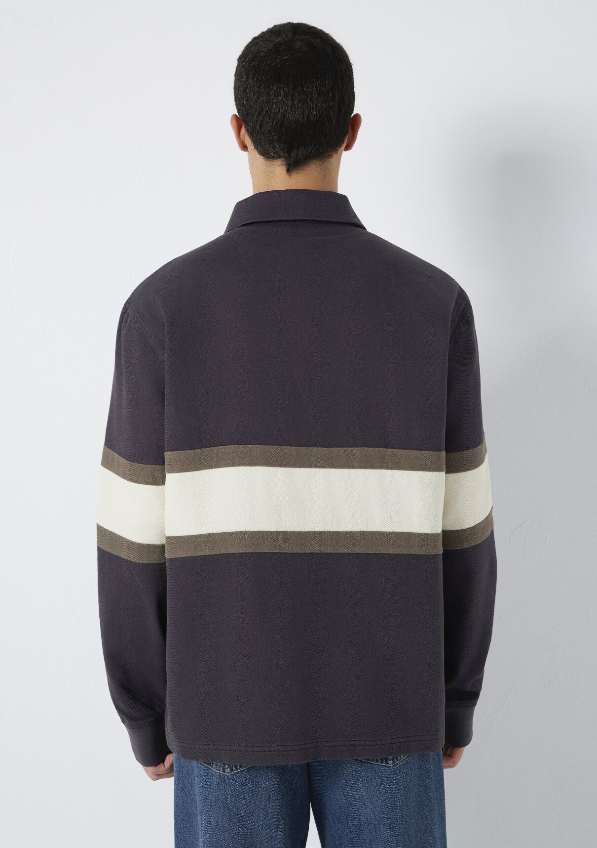 Mavi Jeans Nakışlı Polo Yaka Antrasit Sweatshirt görsel 6