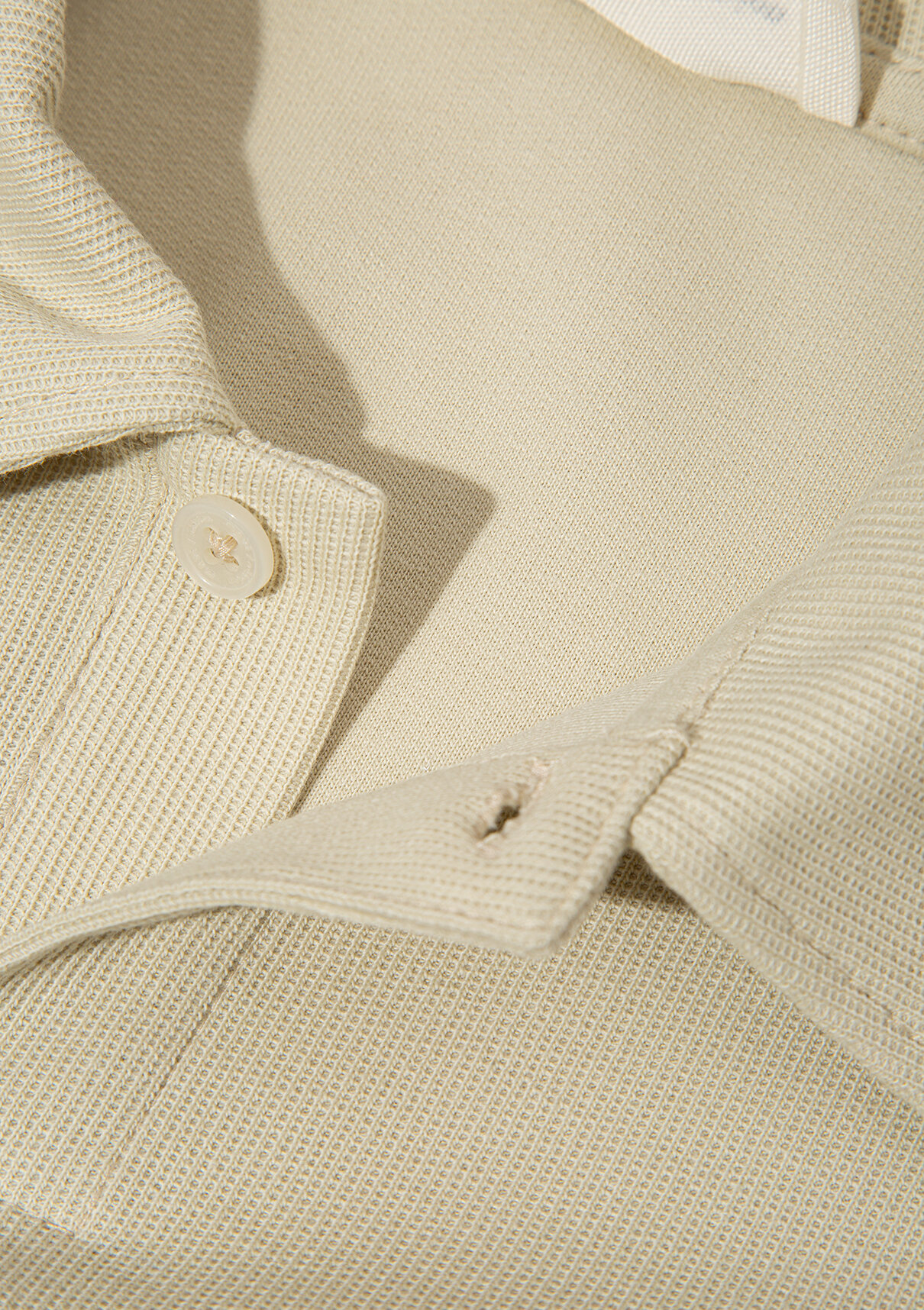 Mavi Polo Yaka Bej Sweatshirt görsel 6