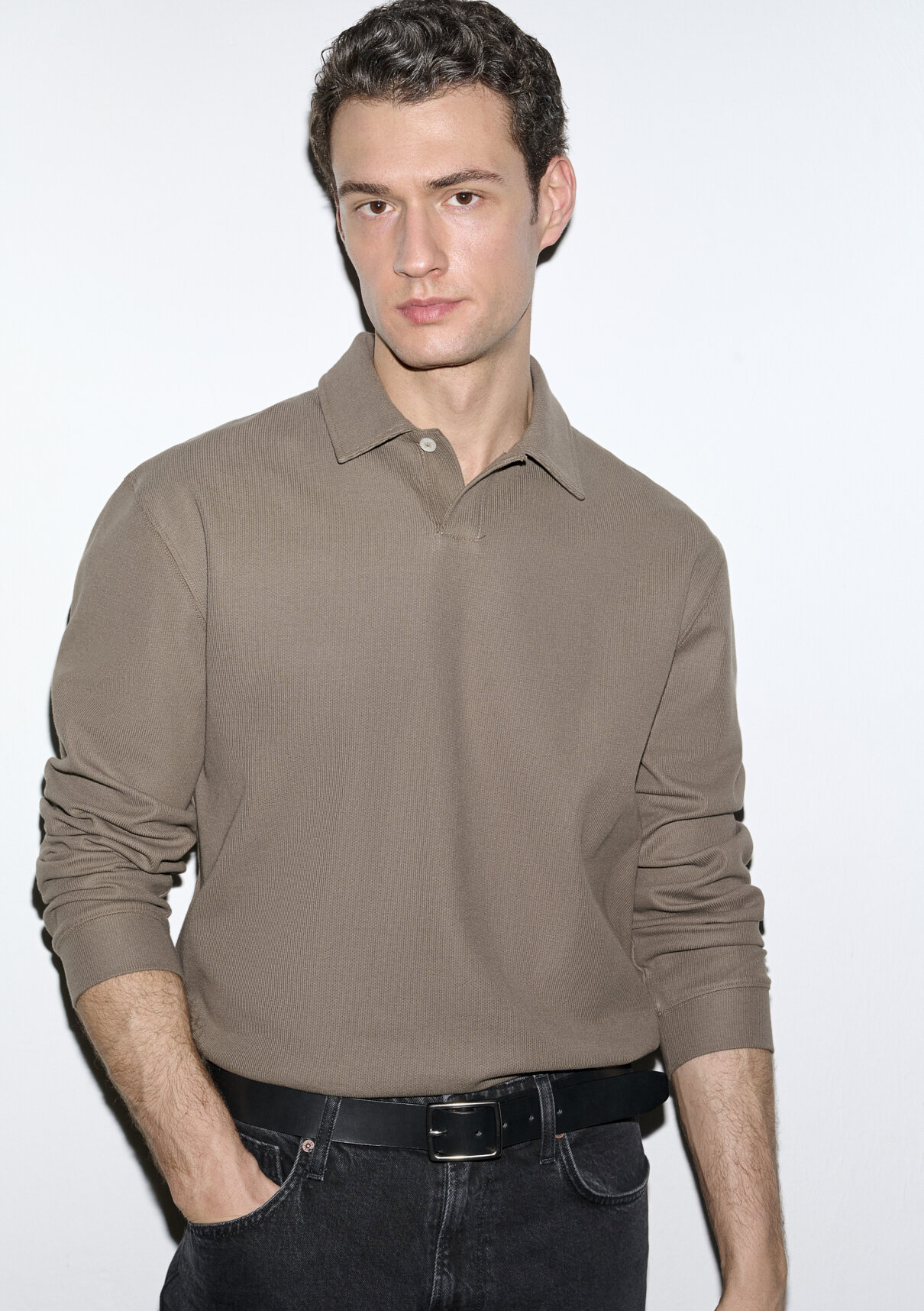 Mavi Kahverengi Polo Sweatshirt