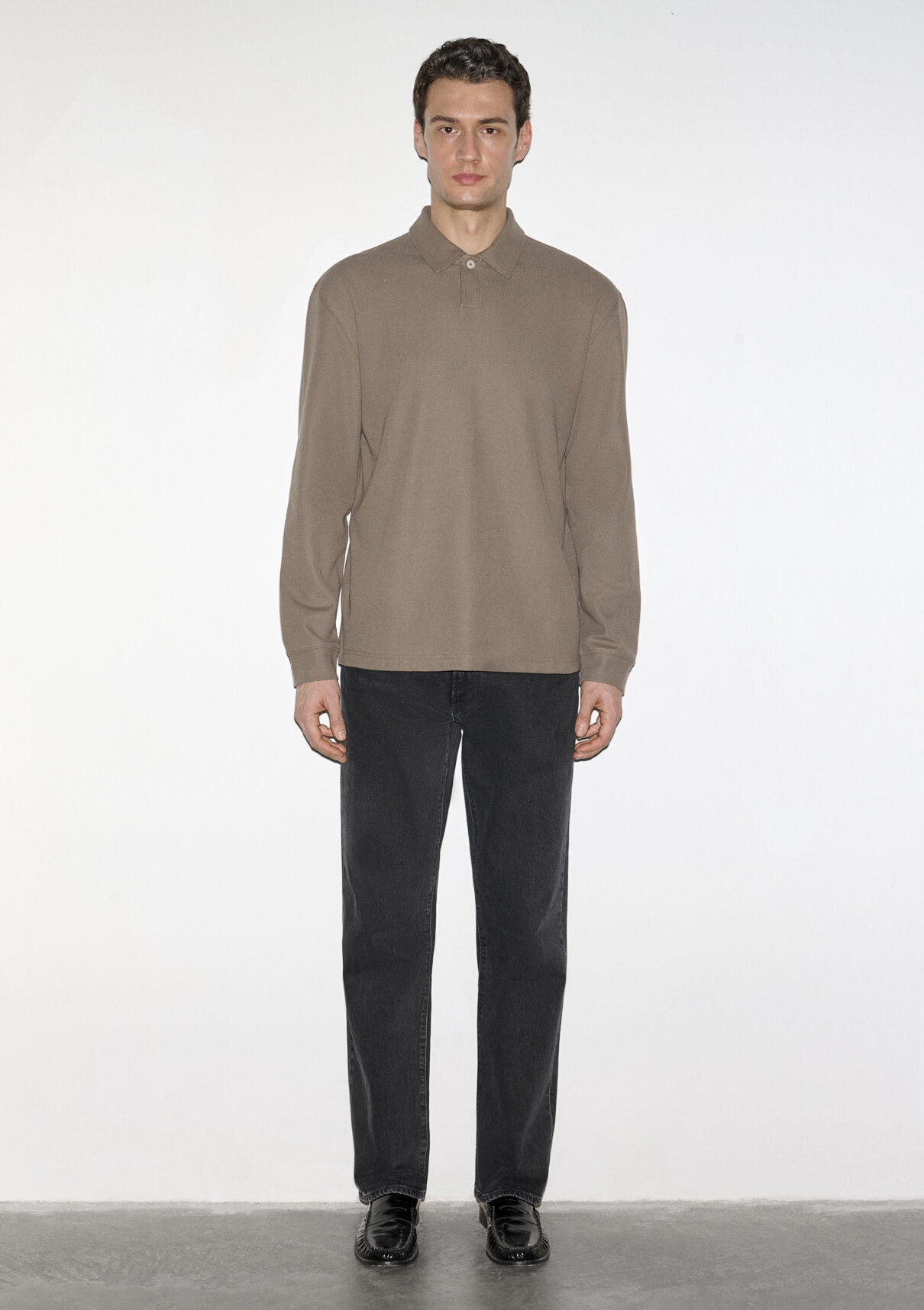 Mavi Kahverengi Polo Sweatshirt görsel 4