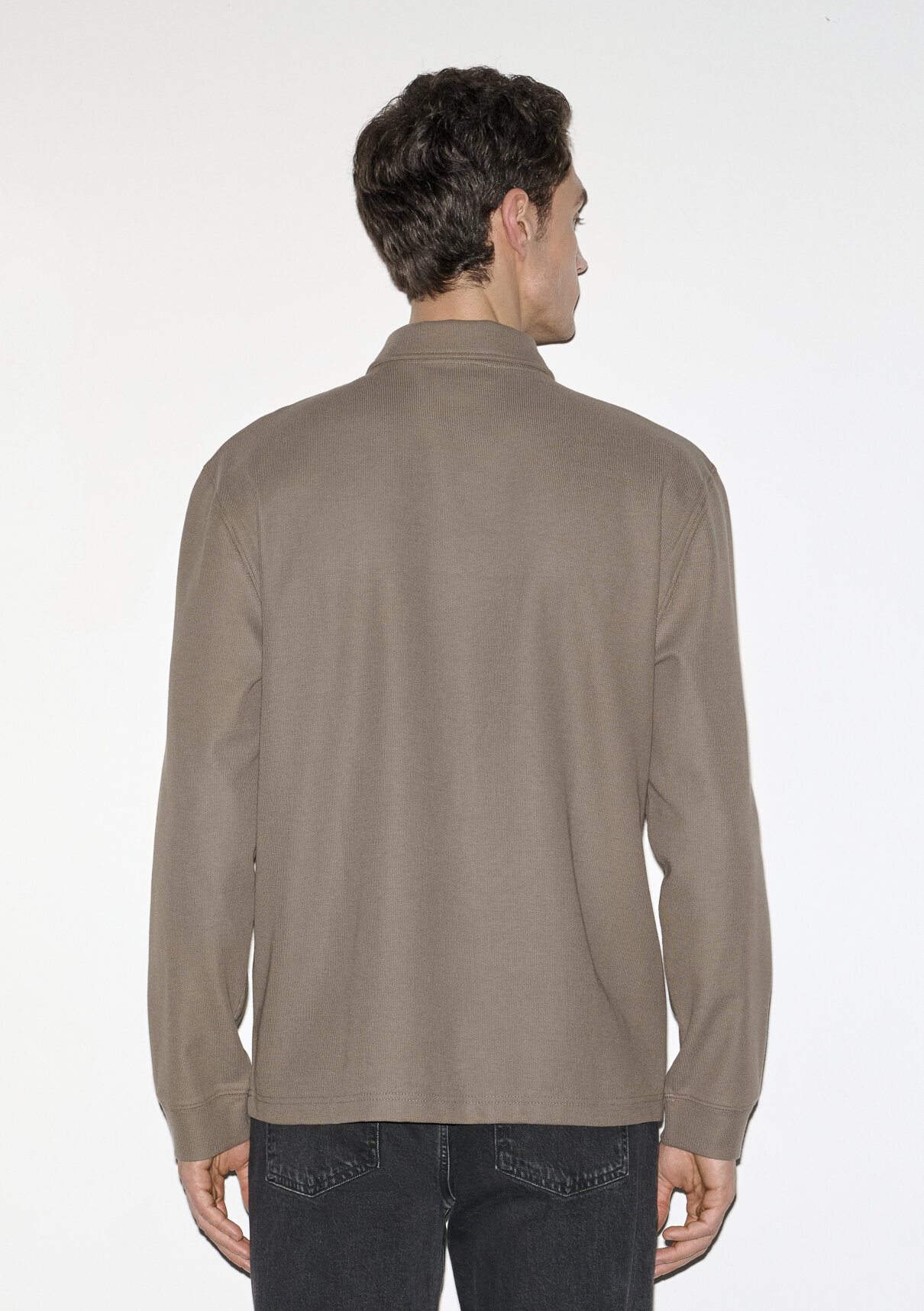 Mavi Kahverengi Polo Sweatshirt görsel 5
