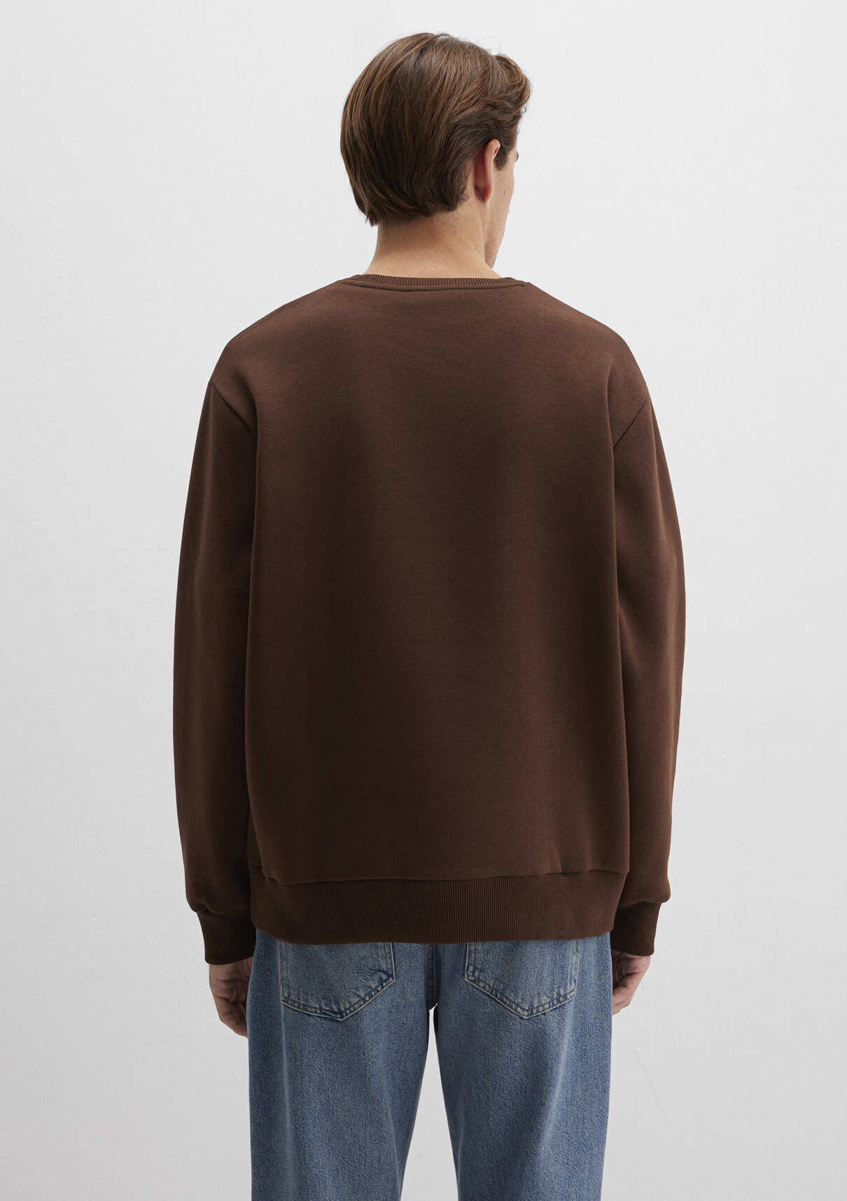 Mavi Jeans Detaylı Kahverengi Sweatshirt görsel 4