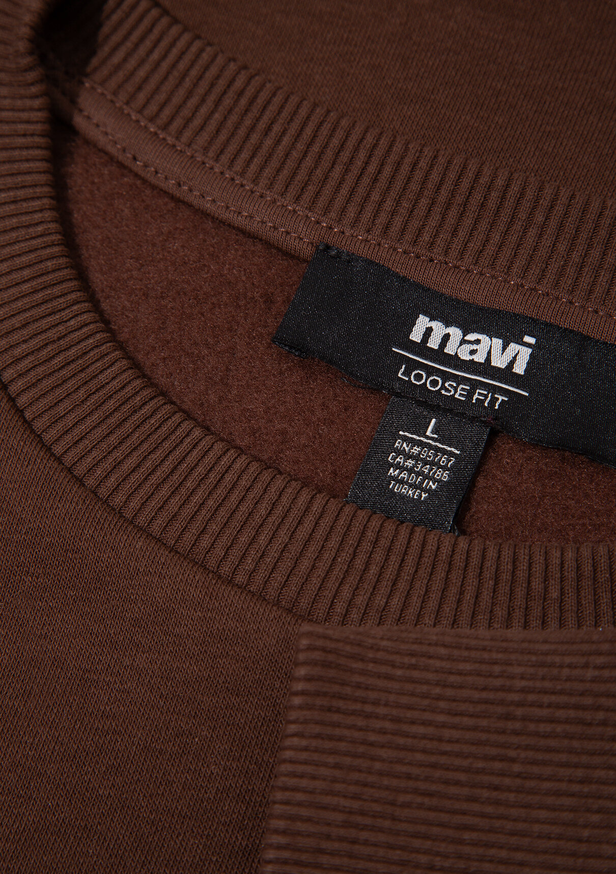 Mavi Jeans Detaylı Kahverengi Sweatshirt görsel 7