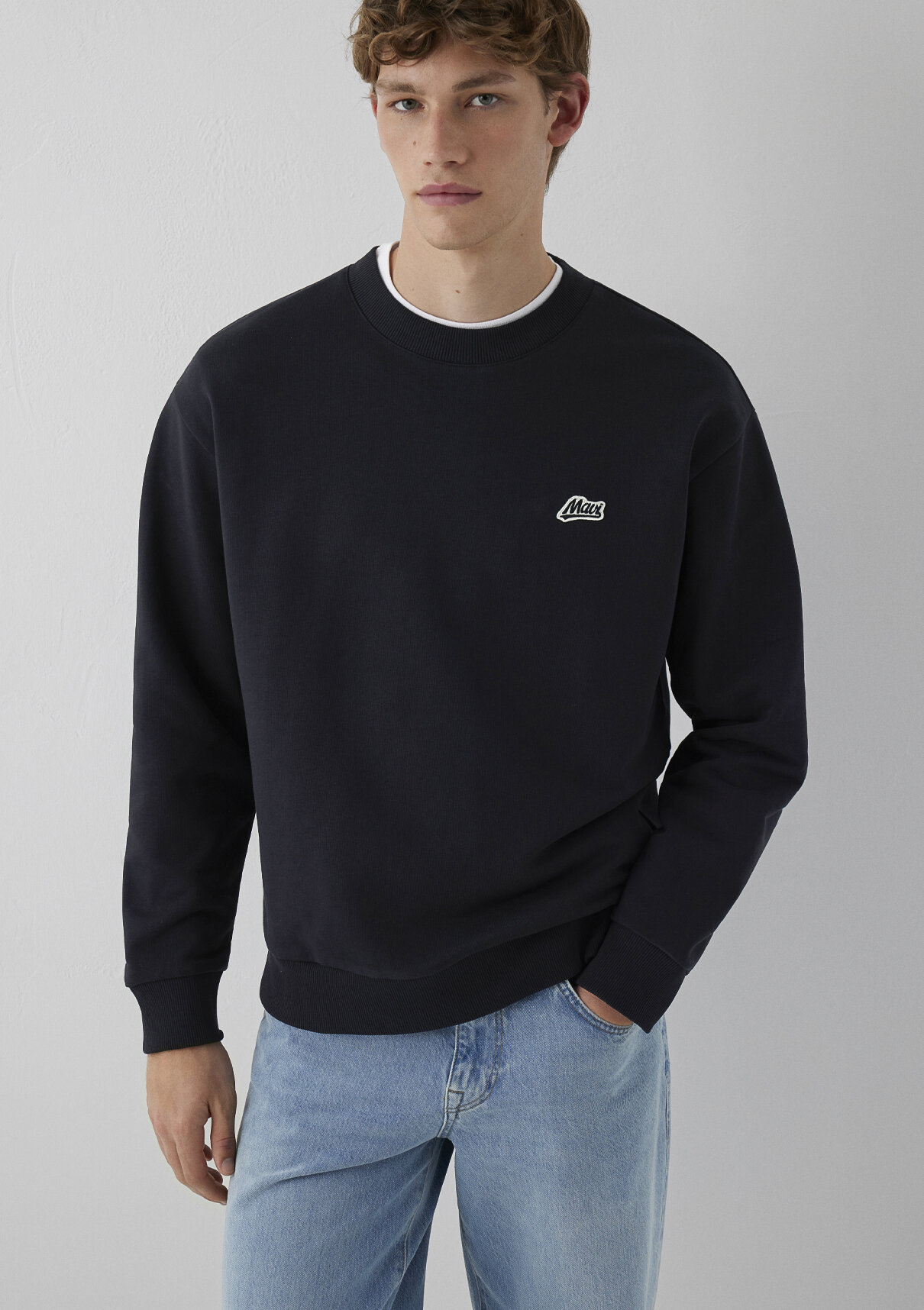 Mavi Patch Nakışlı Antrasit Sweatshirt görsel 2