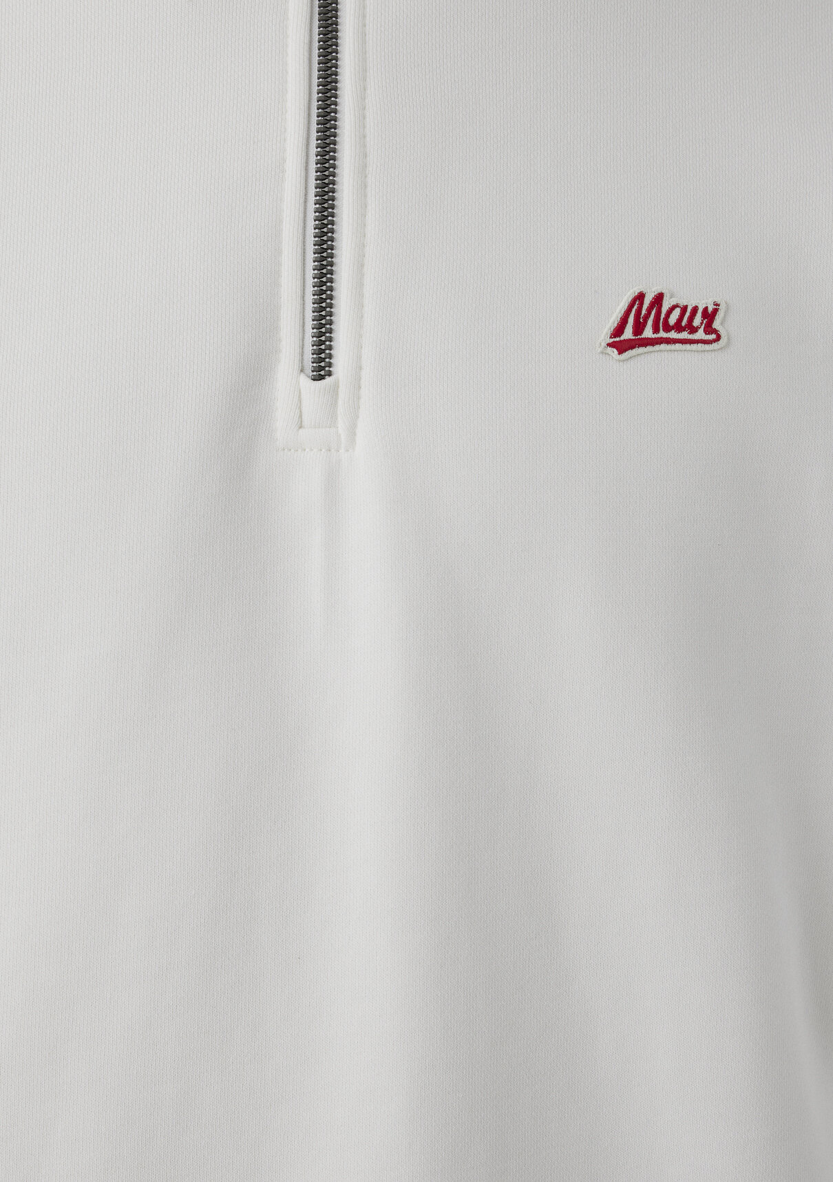 Mavi Patch Nakışlı Yarı Fermuarlı Ekru Sweatshirt görsel 7