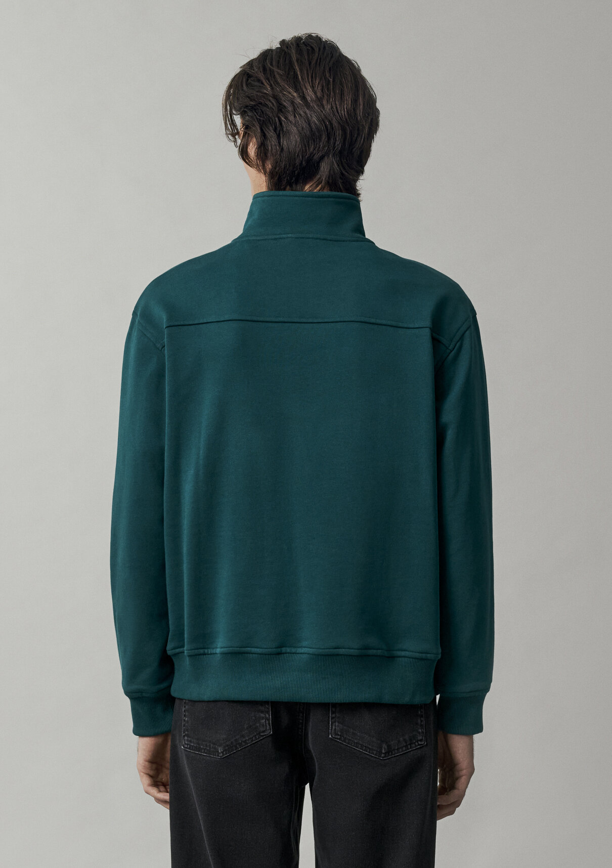 Mavi Patch Nakışlı Yarı Fermuarlı Yeşil Sweatshirt görsel 6