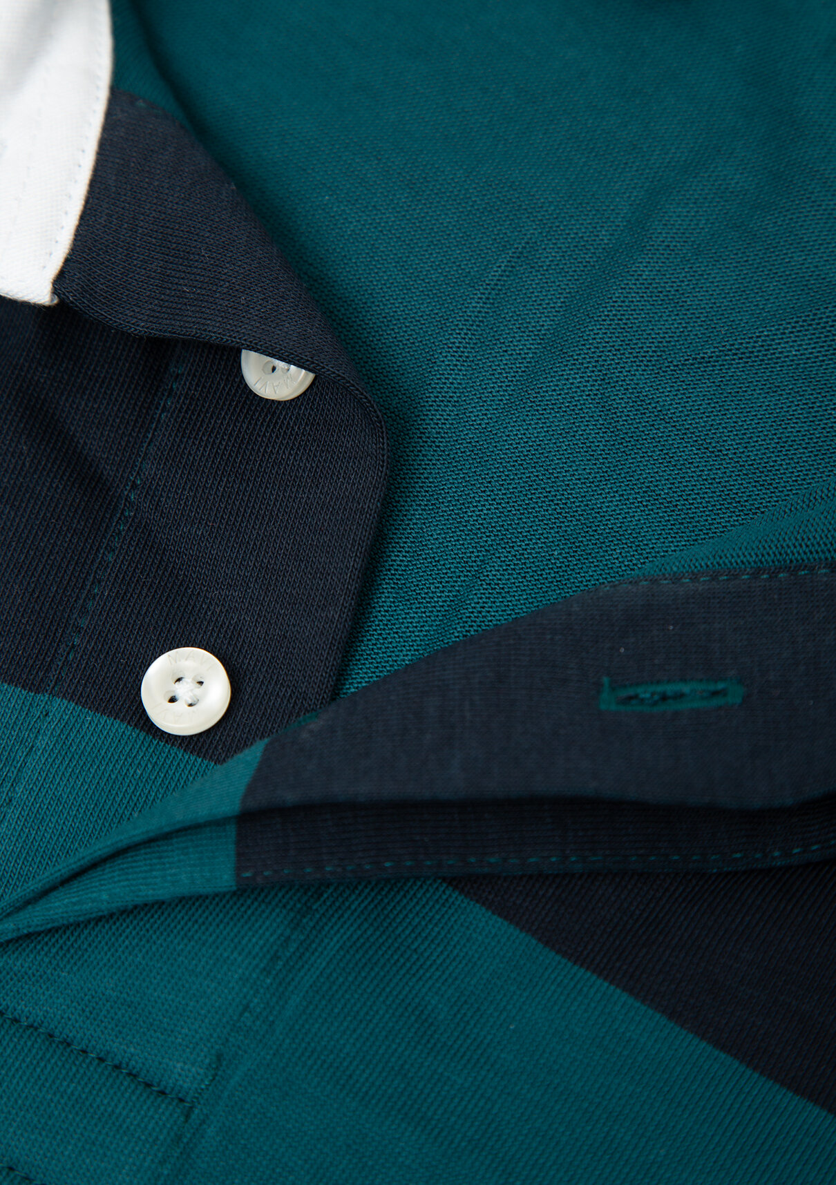 Mavi Blok Renkli Polo Sweatshirt görsel 7